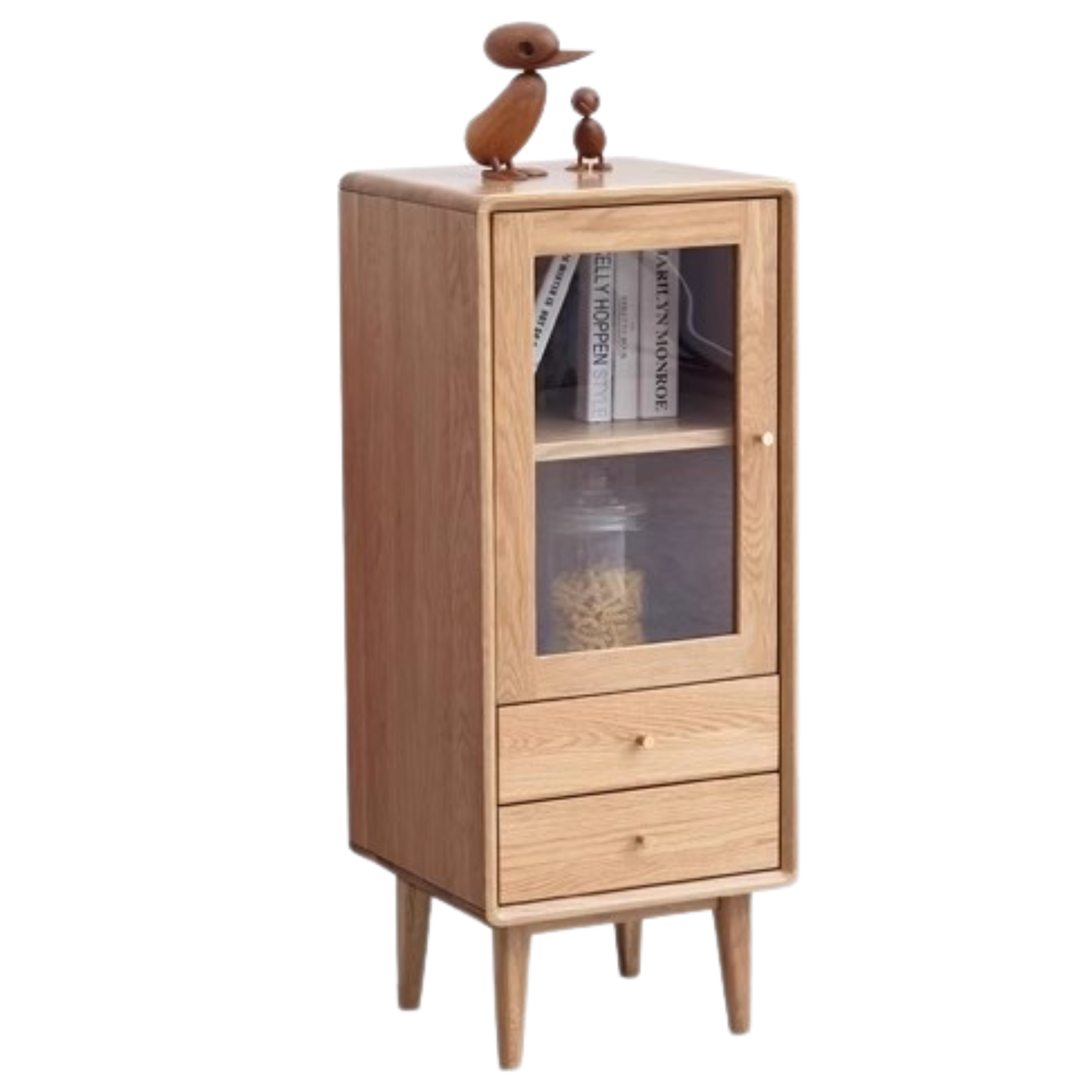 Oak, Beech Solid Wood Nordic Side Cabinet