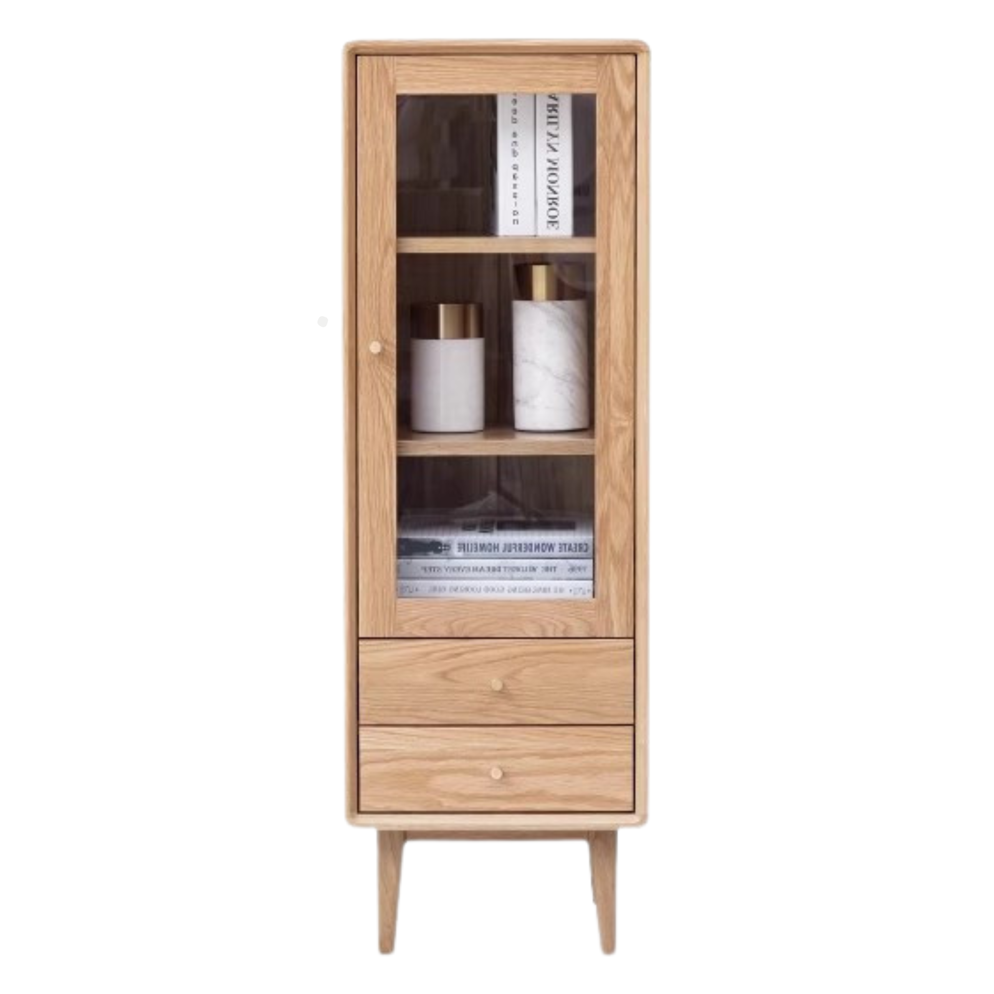 Oak, Beech Solid Wood Nordic Side Cabinet