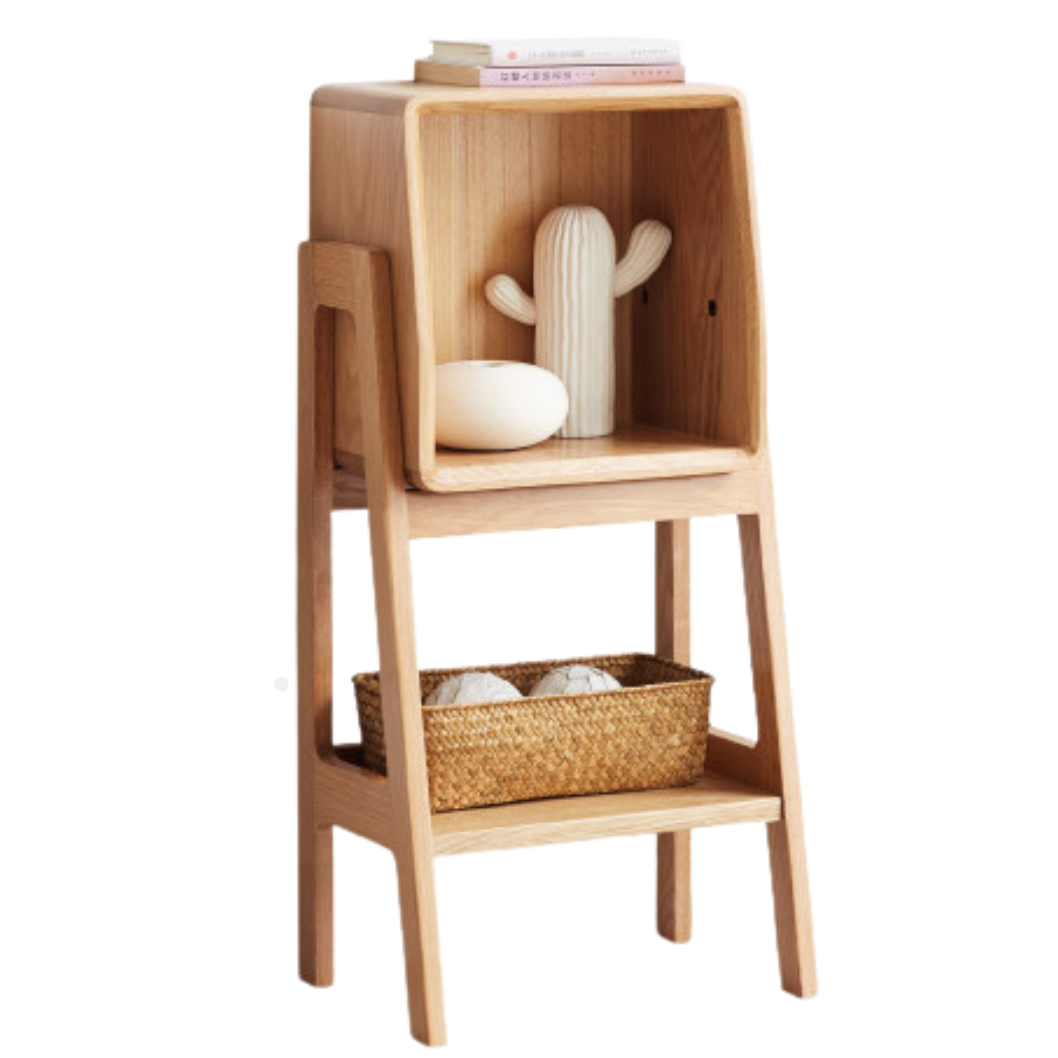 Oak Solid Wood Side Cabinet Combination.