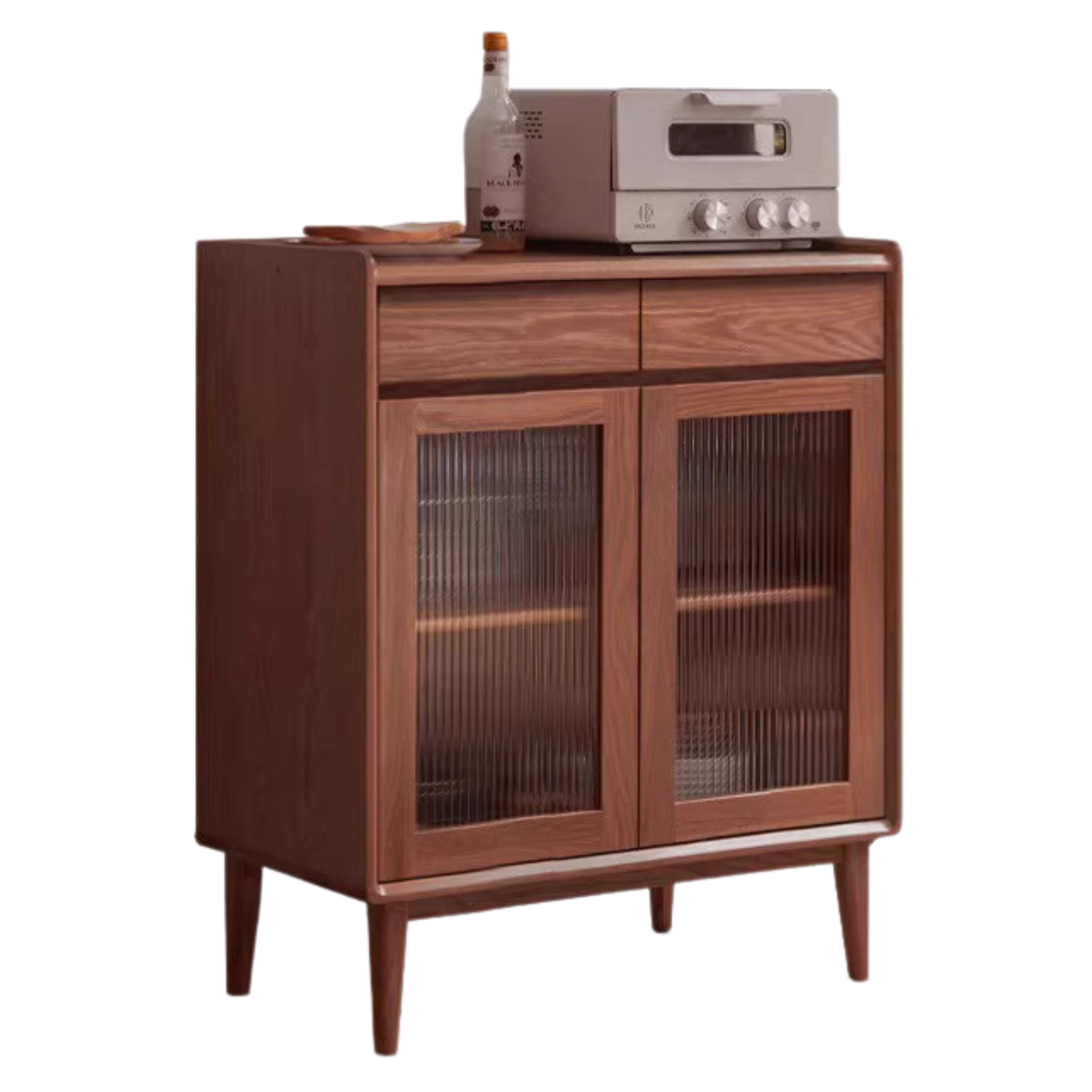 Oak Solid Wood, Solid RubberWood Nordic Modern Sideboard