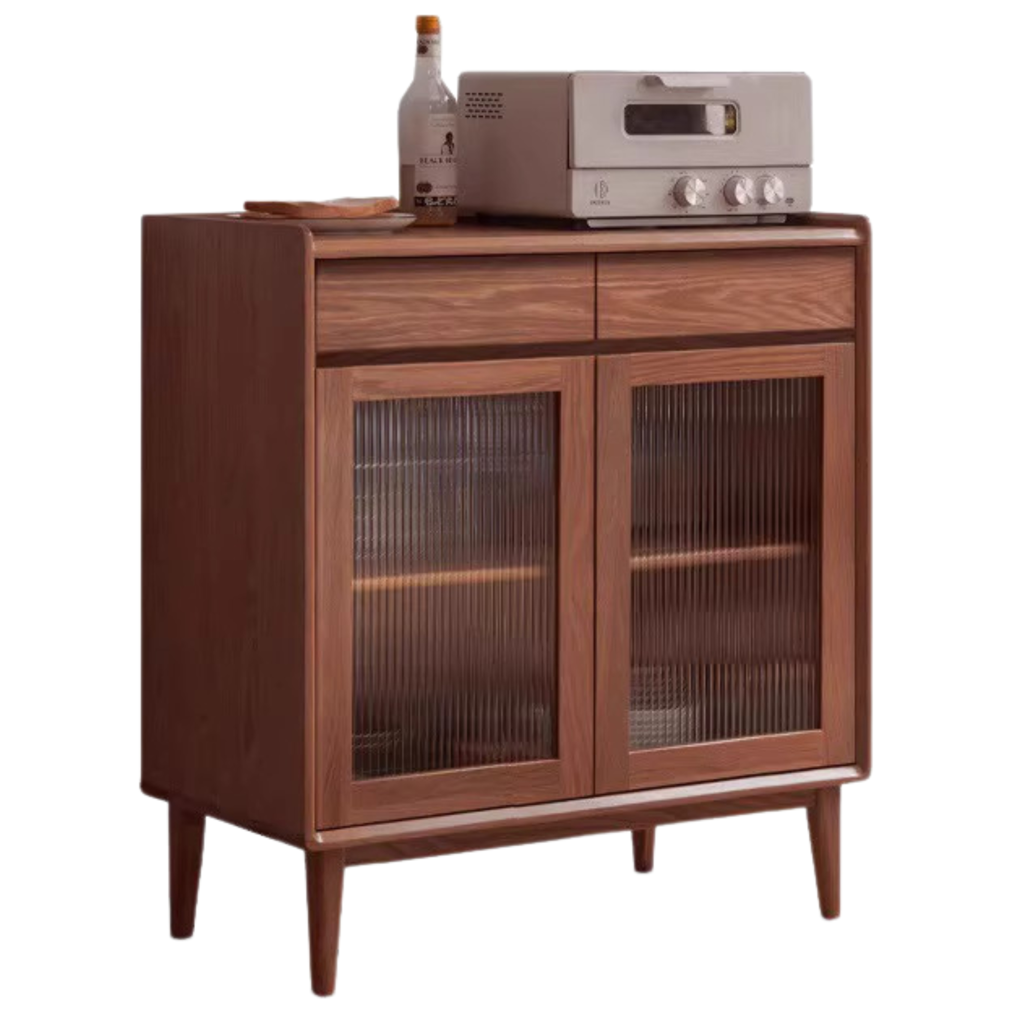 Oak Solid Wood, Solid RubberWood Nordic Modern Sideboard