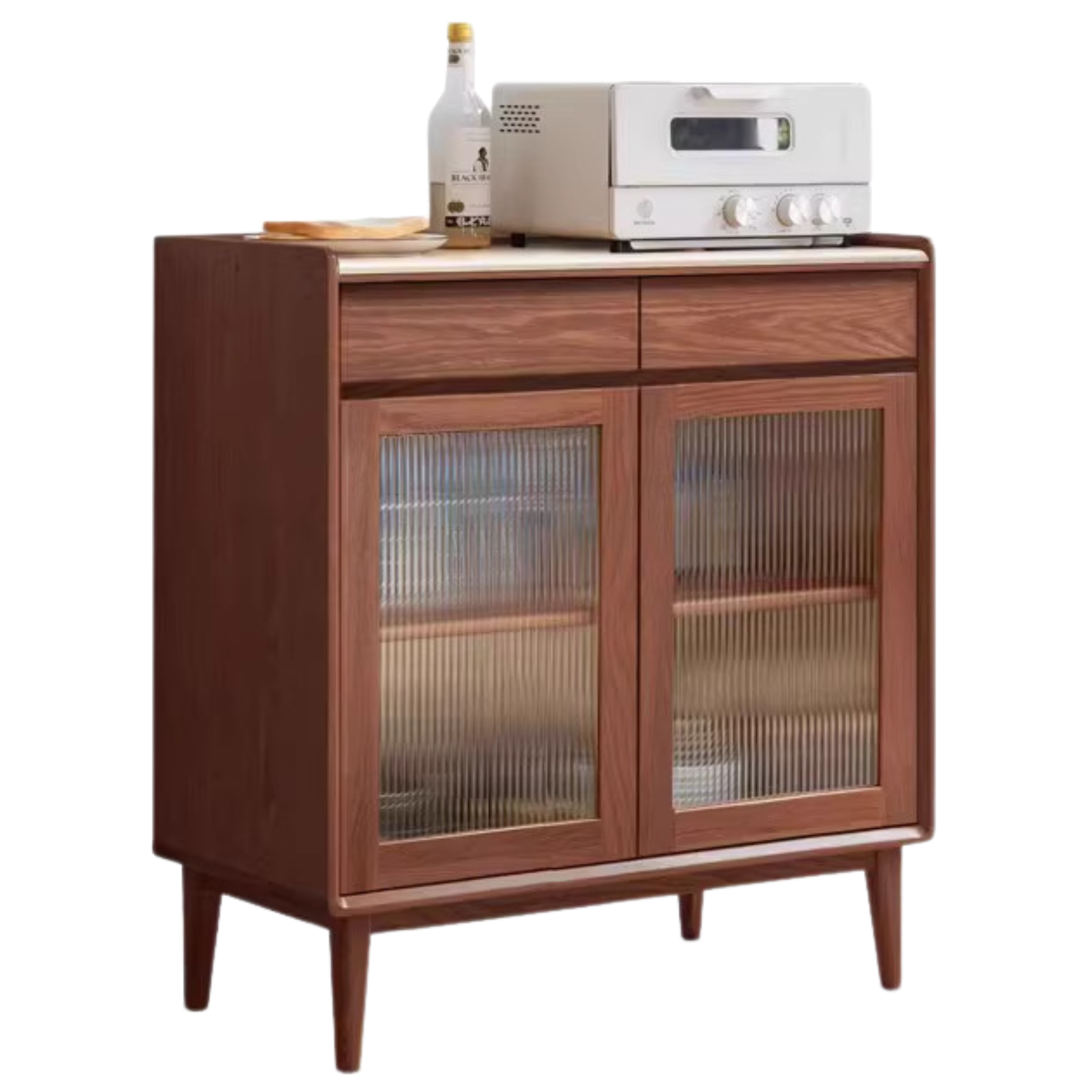 Oak Solid Wood, Solid RubberWood Nordic Modern Sideboard