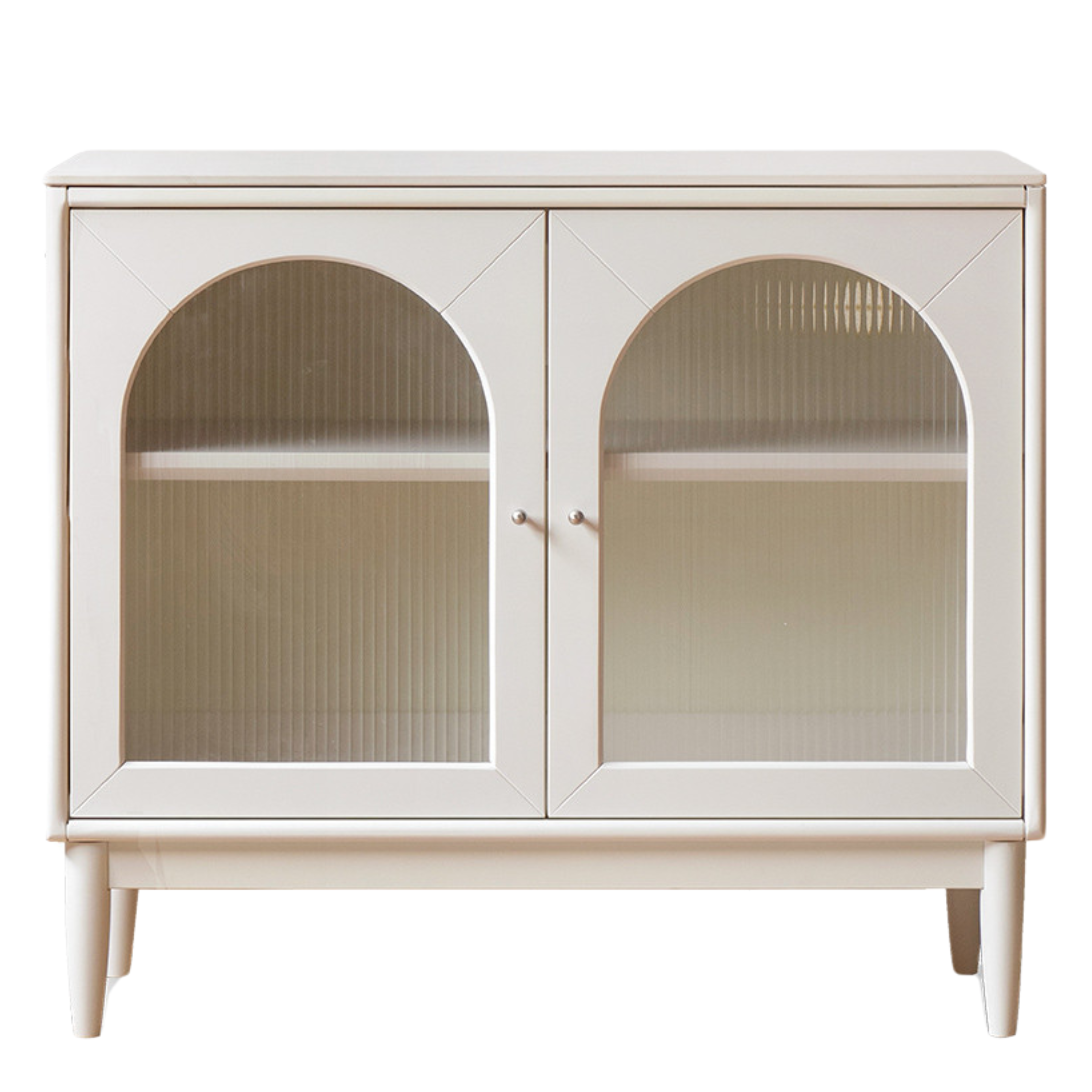 Solid Rubberwood Sideboard, Buffet Cabinet