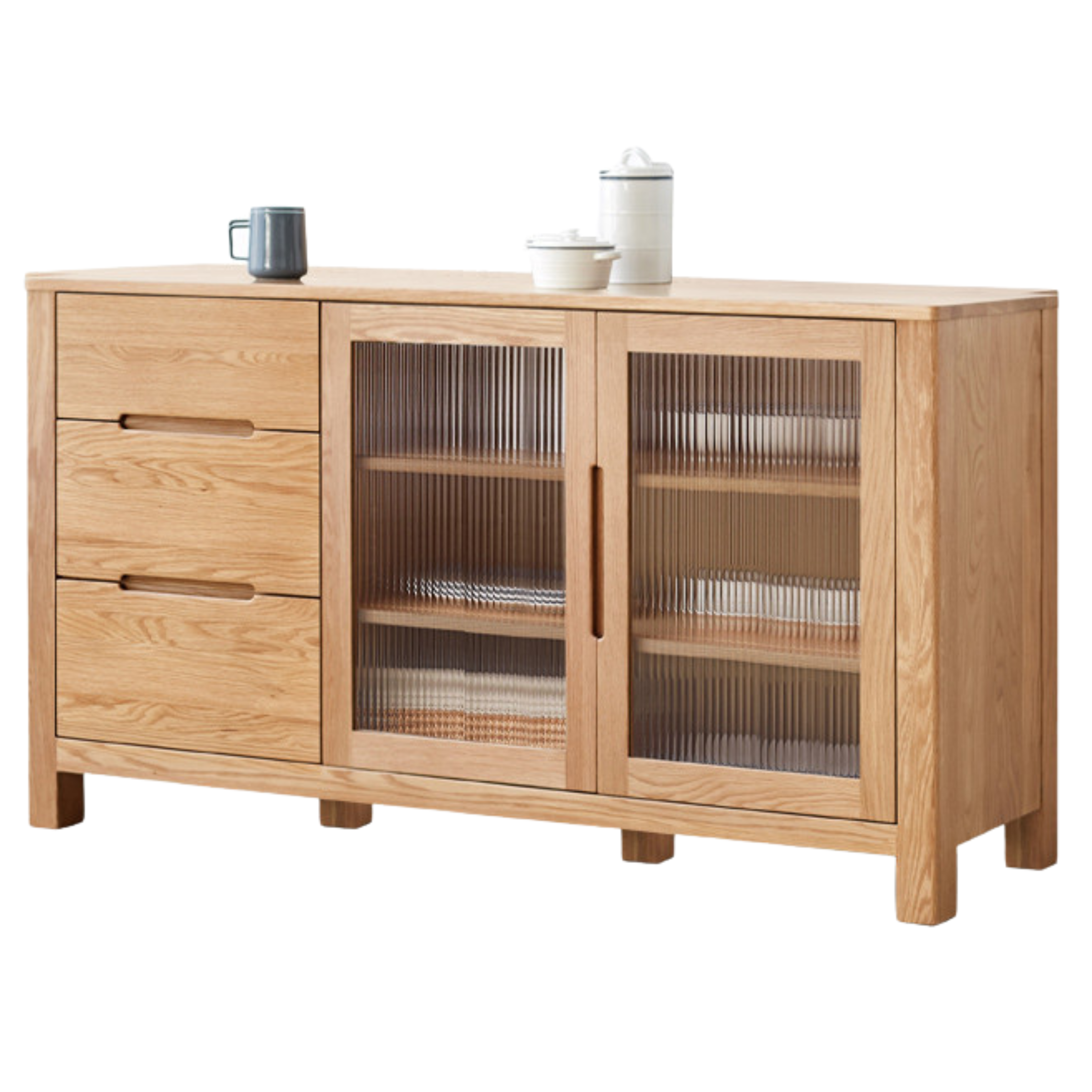 Oak Solid Wood Sideboard Storage Cabinet