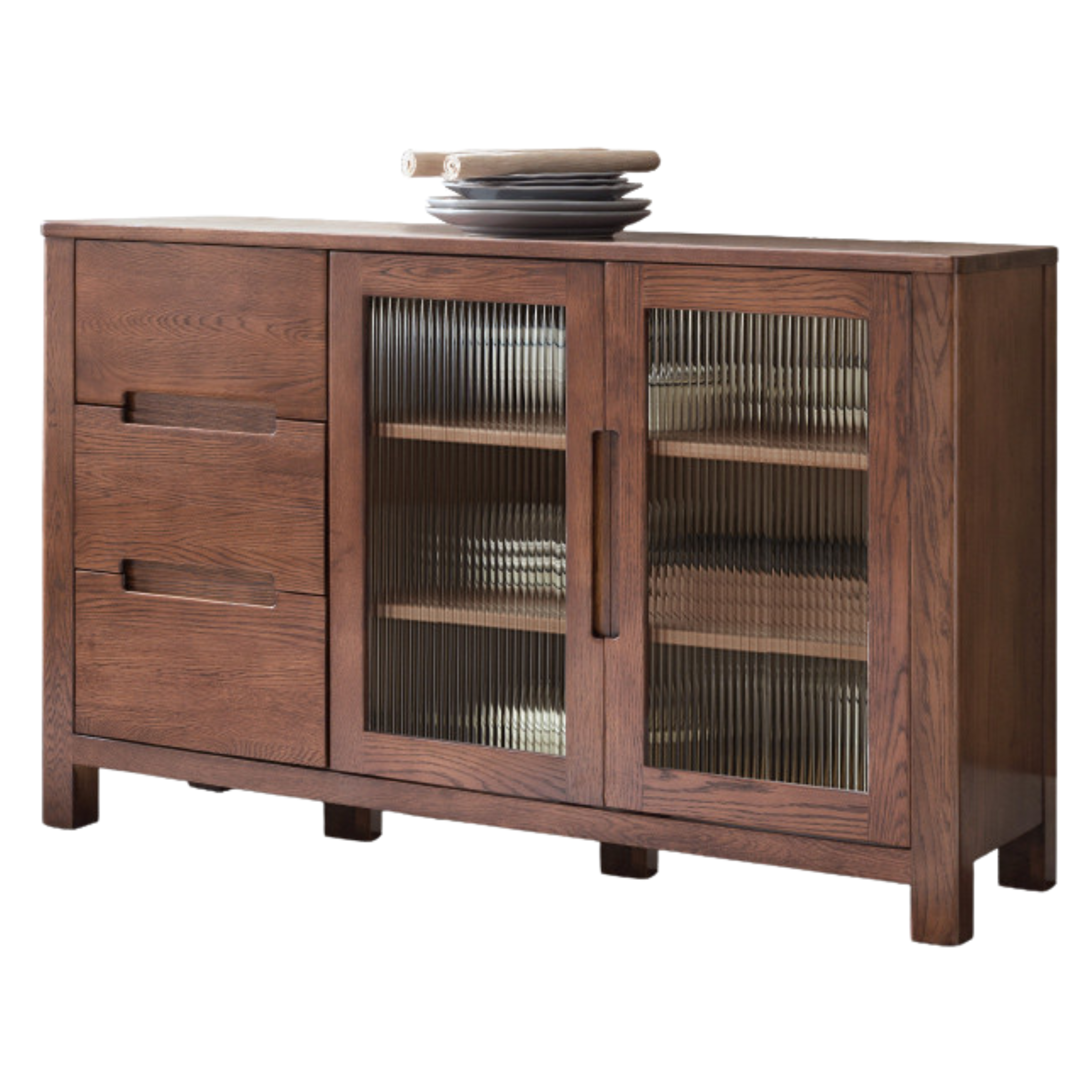 Oak Solid Wood Sideboard Storage Cabinet