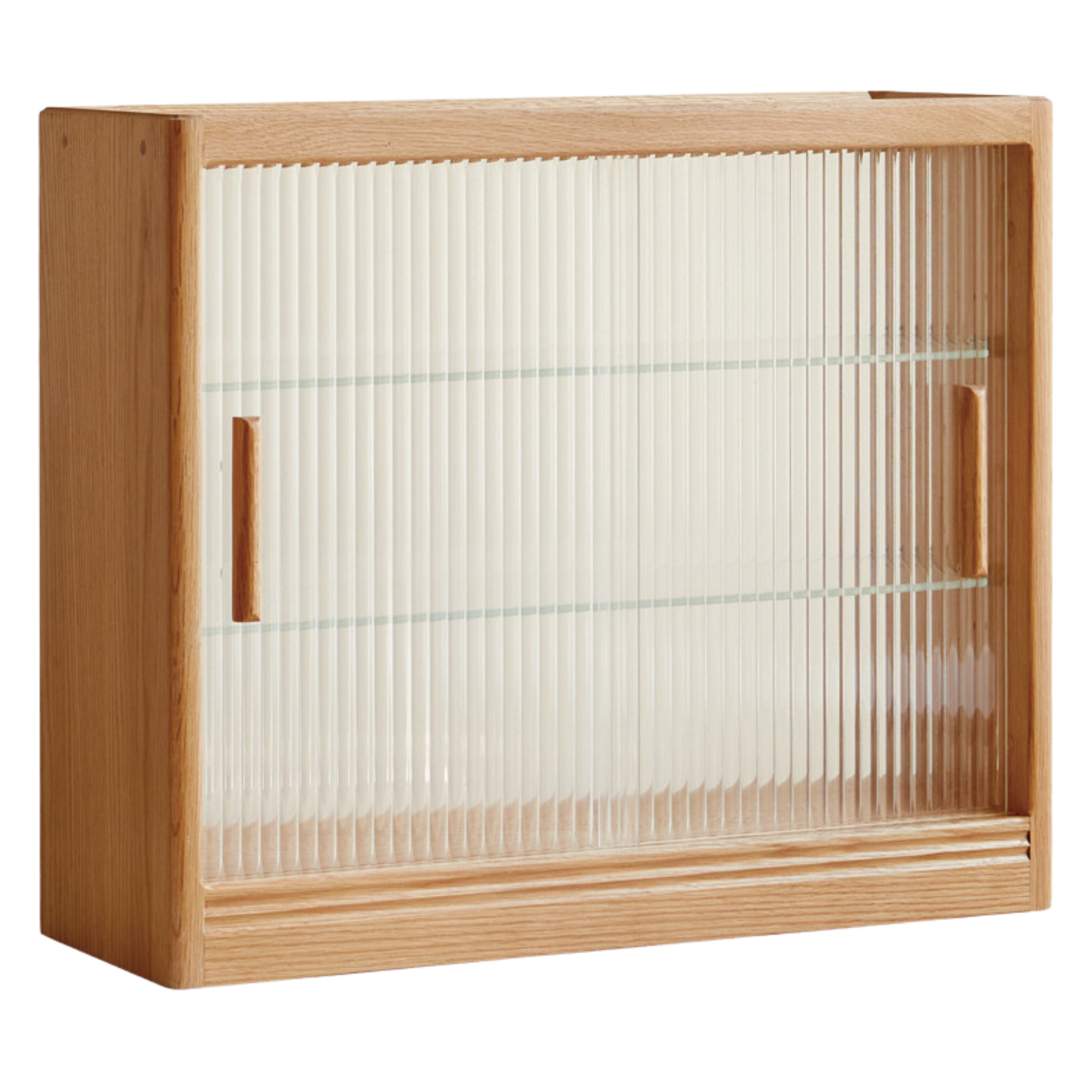 Oak, Cherry, Poplar Solid Wood Desktop Locker Storage Cabinet Glass Sliding Door