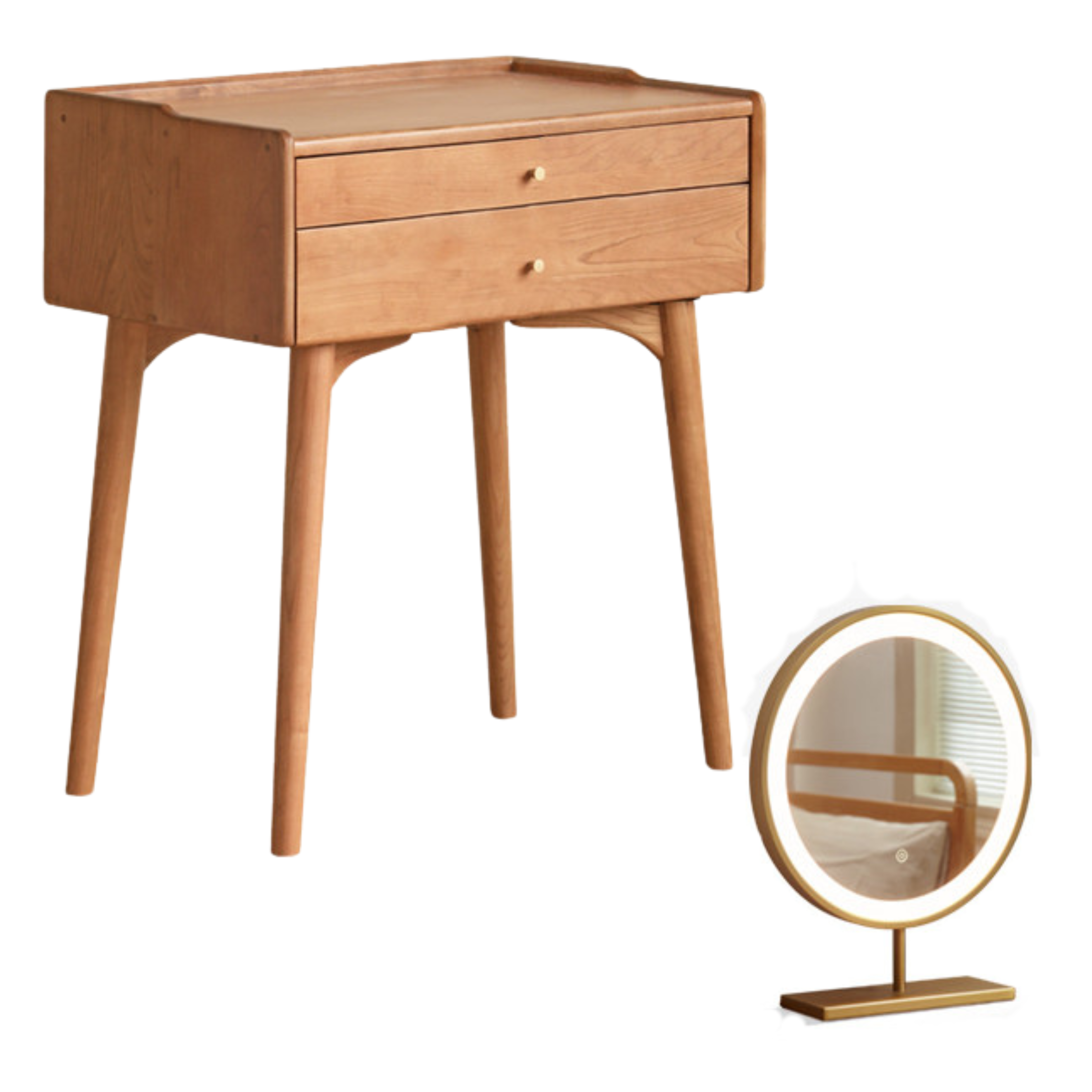 Cherry Solid Wood Small Dressing Table.