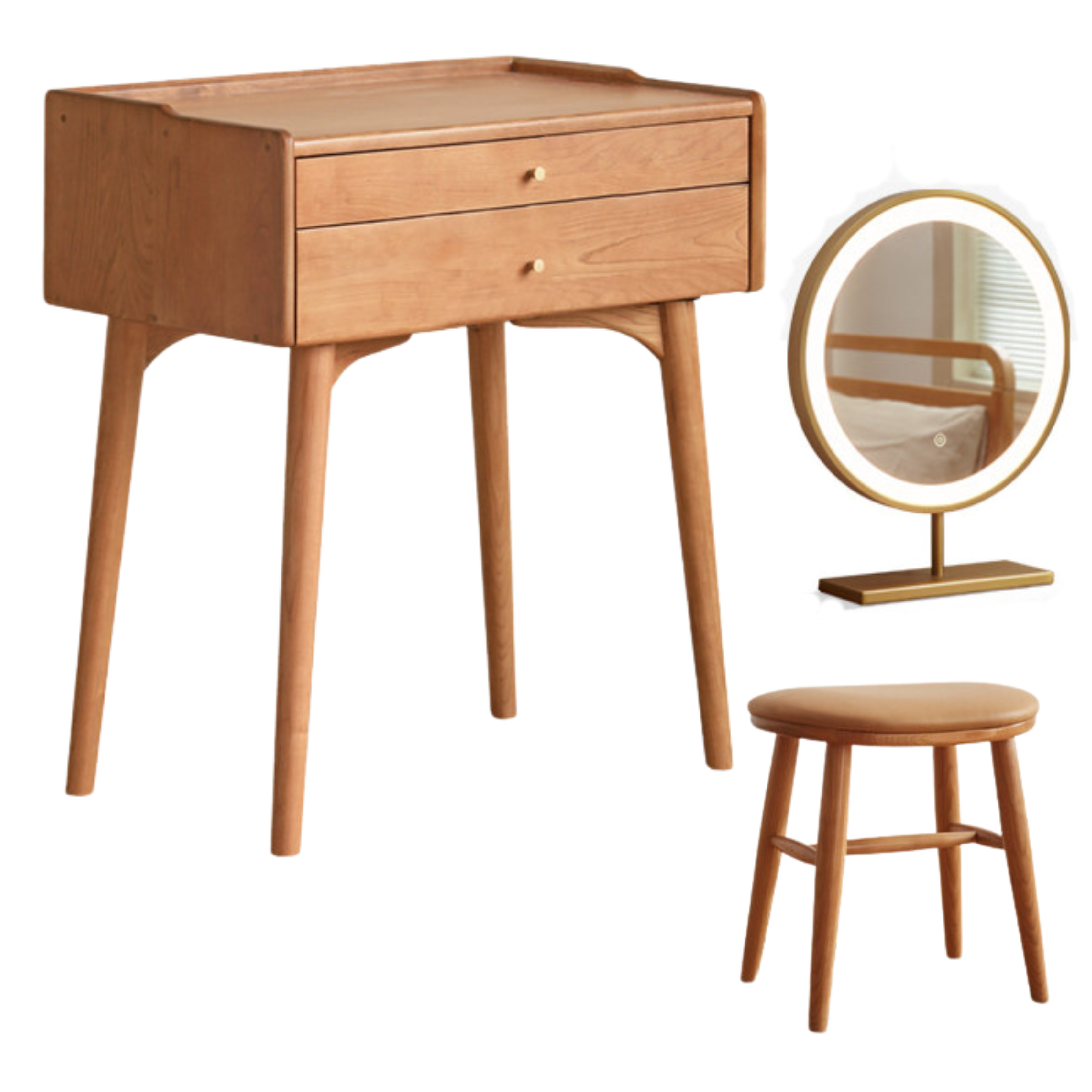 Cherry Solid Wood Small Dressing Table.