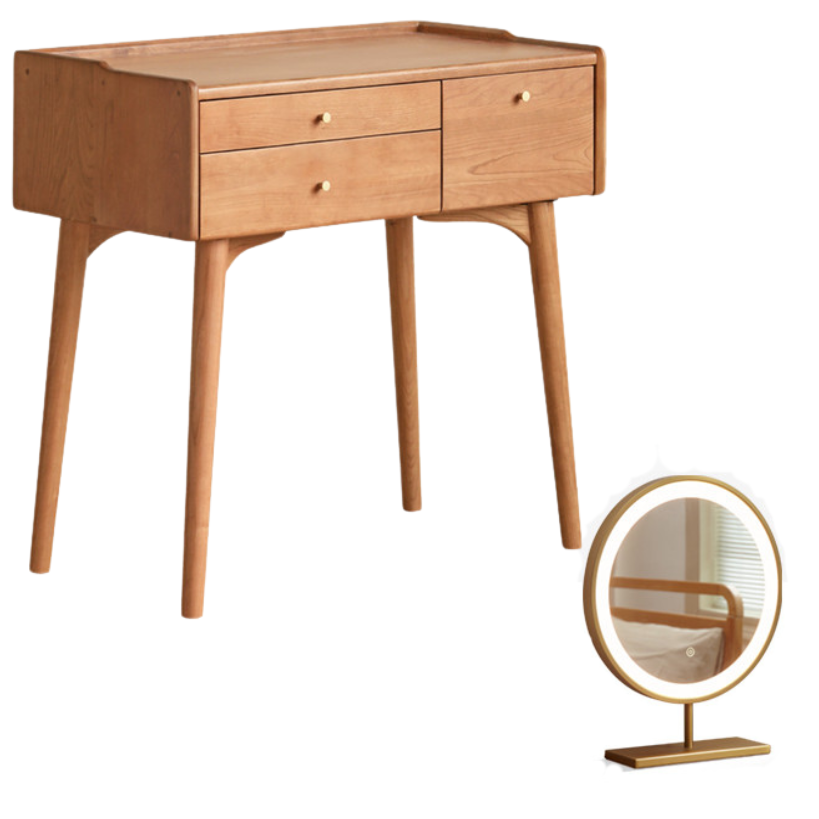 Cherry Solid Wood Small Dressing Table.