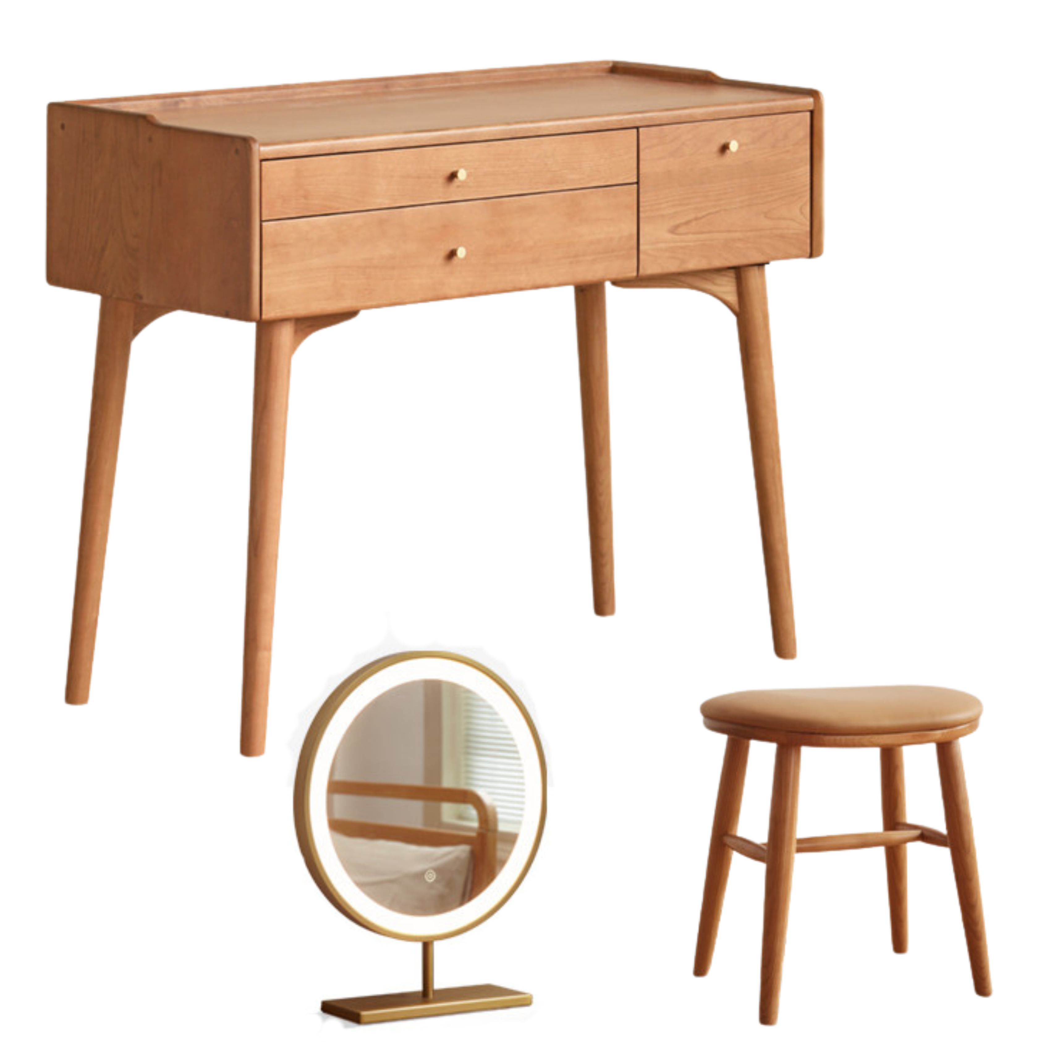 Cherry Solid Wood Small Dressing Table.