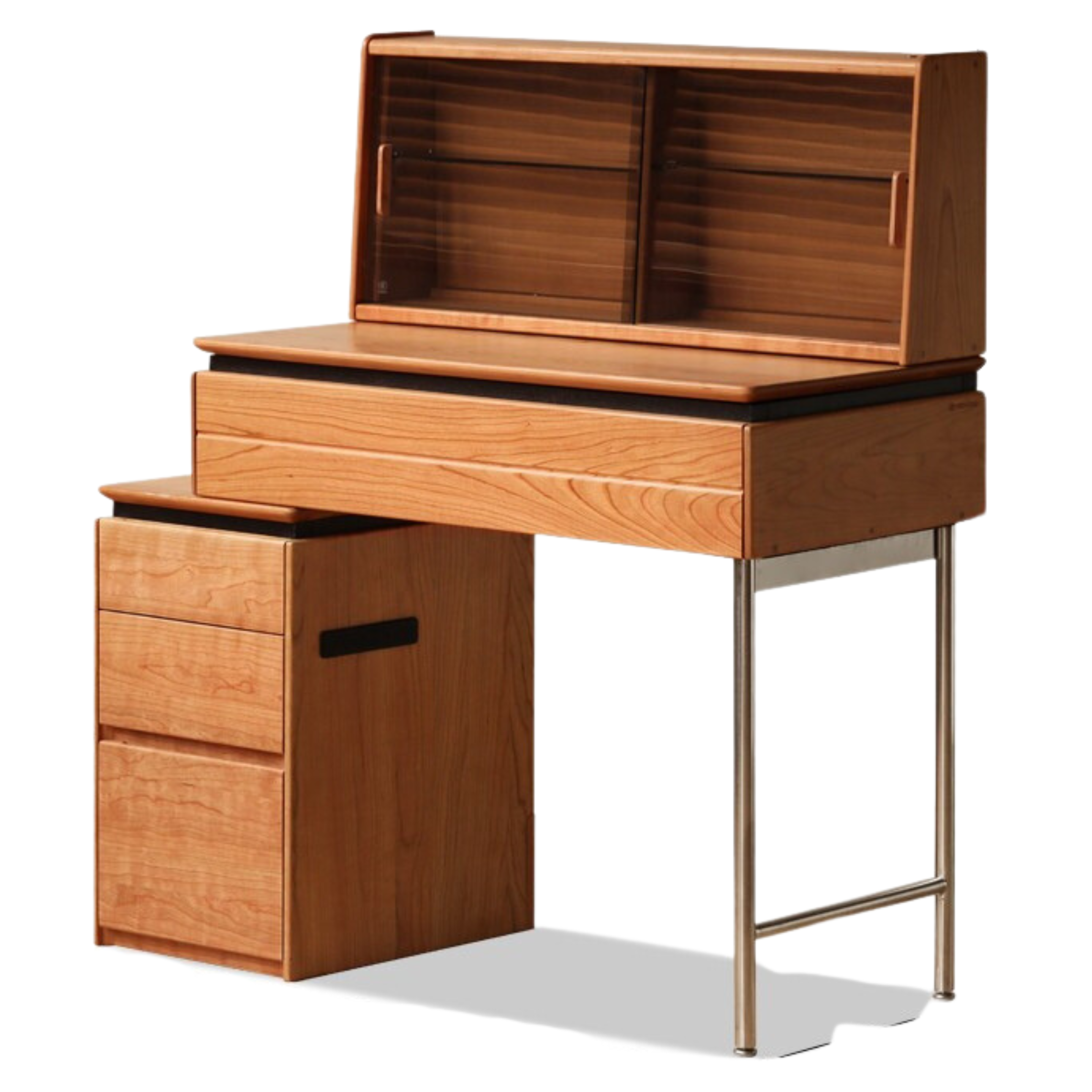Cherry Solid Wood Retractable Dressing Table.
