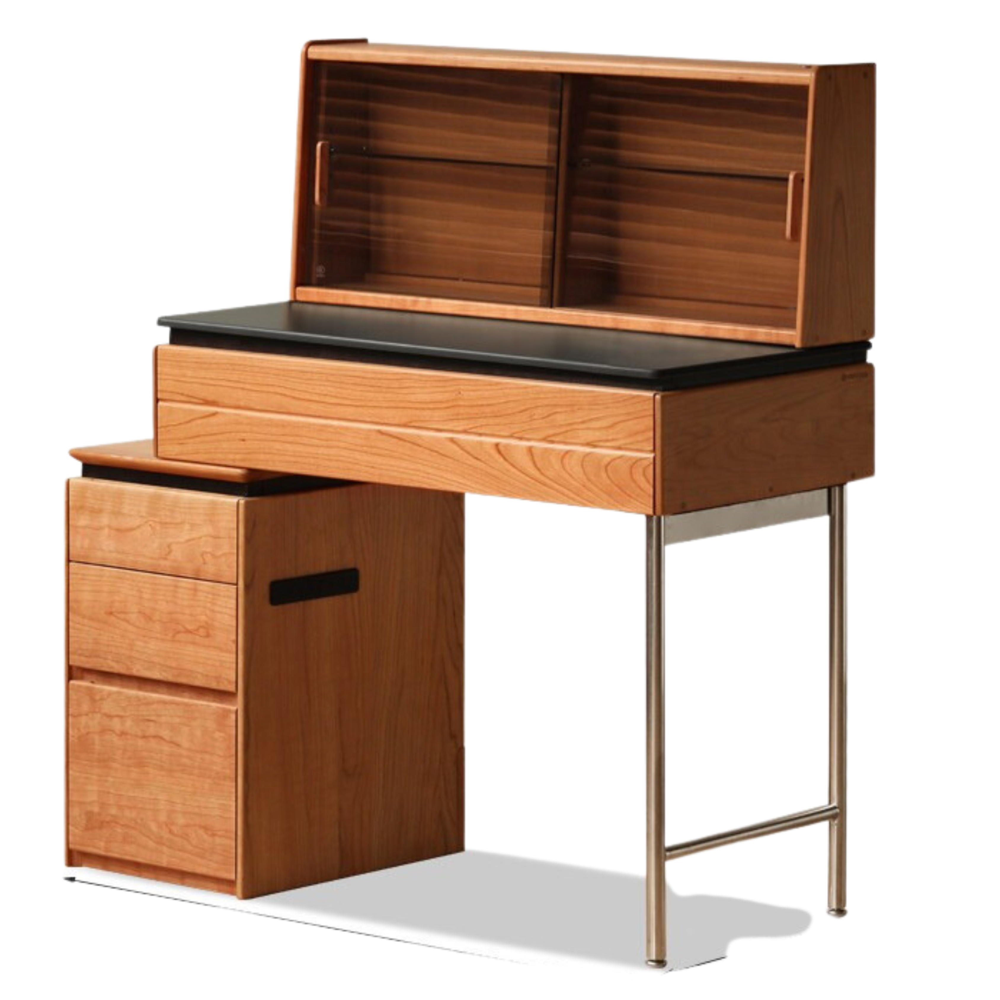 Cherry Solid Wood Retractable Dressing Table.