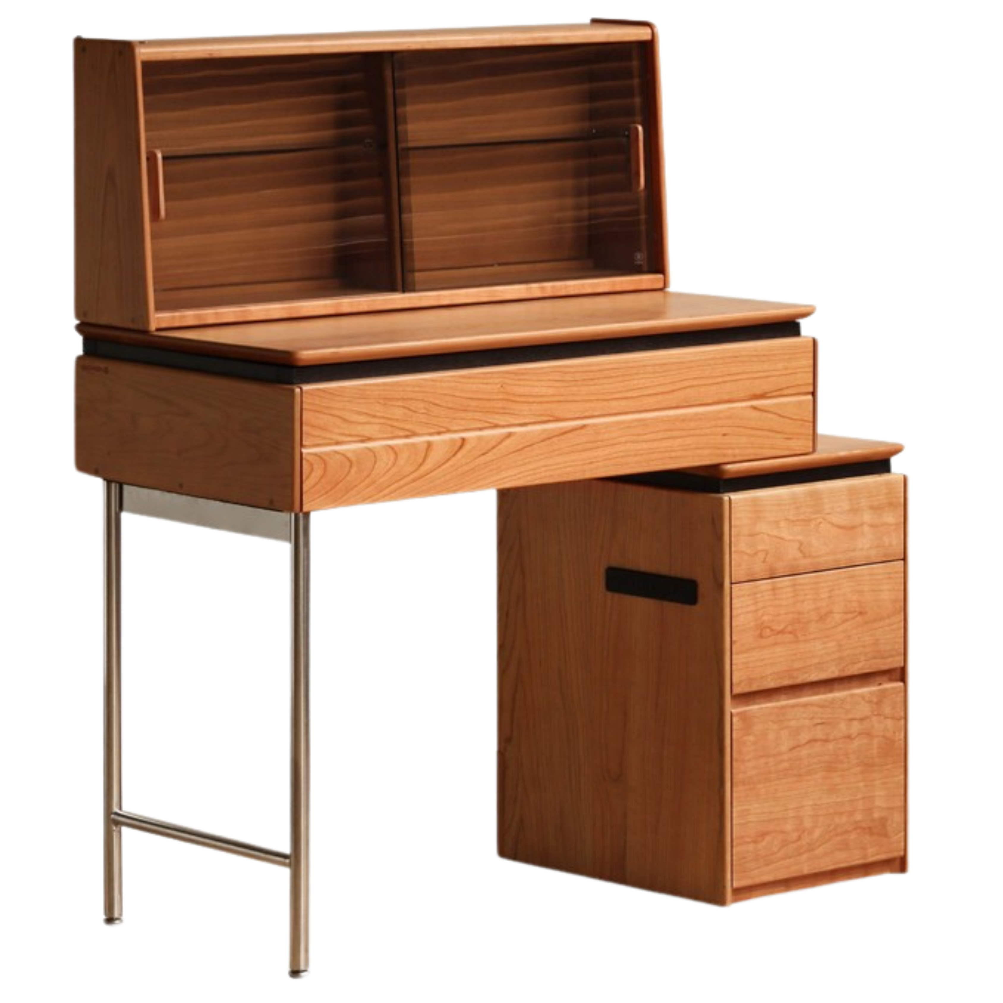 Cherry Solid Wood Retractable Dressing Table.