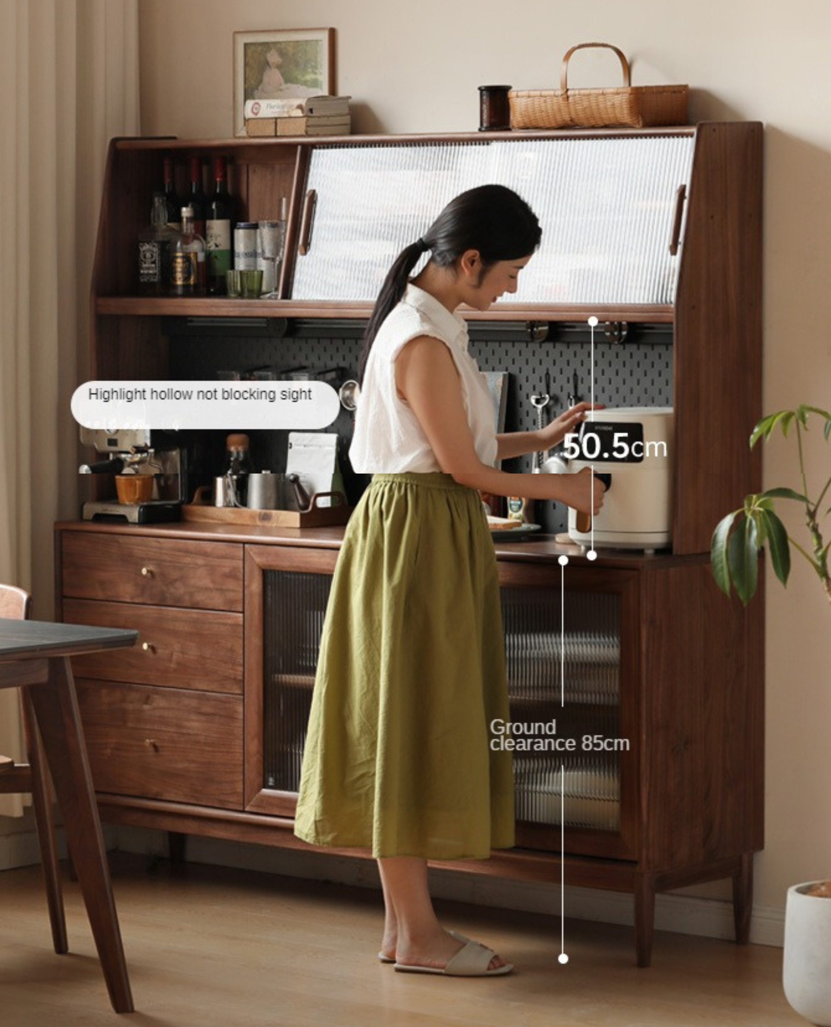 Black Walnut , South American Walnut, Catalpa Solid Wood Sideboard, Buffet Cabinet