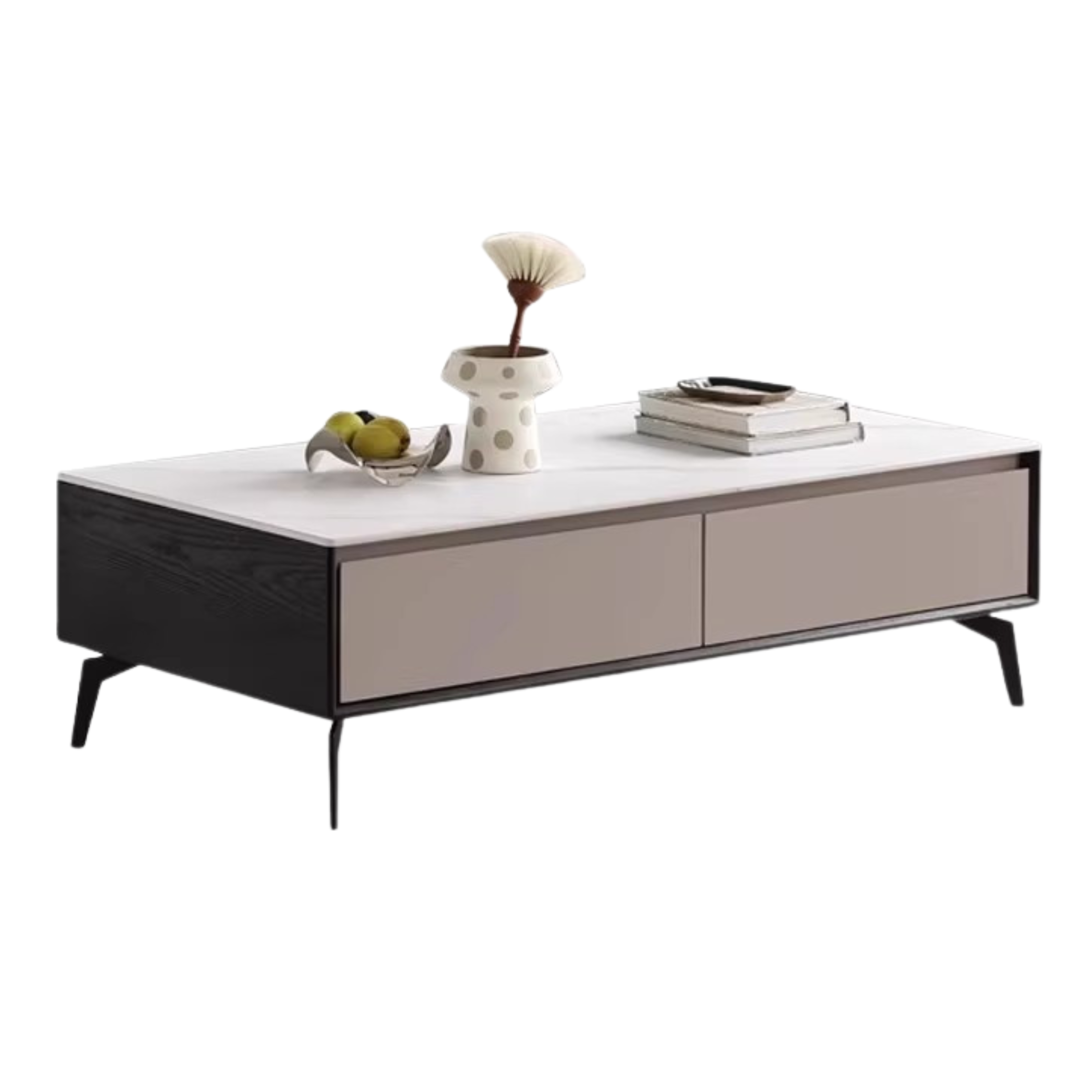 Oak Solid Wood Coffee Table Rock Slab