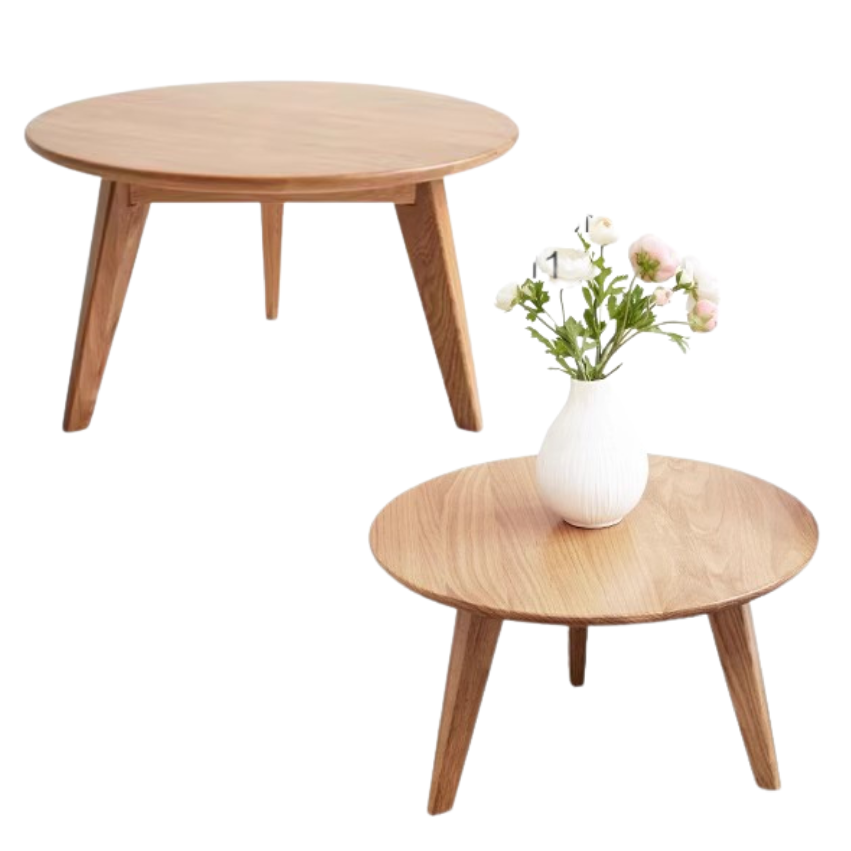 Oak, Solid Rubberwood Side Table