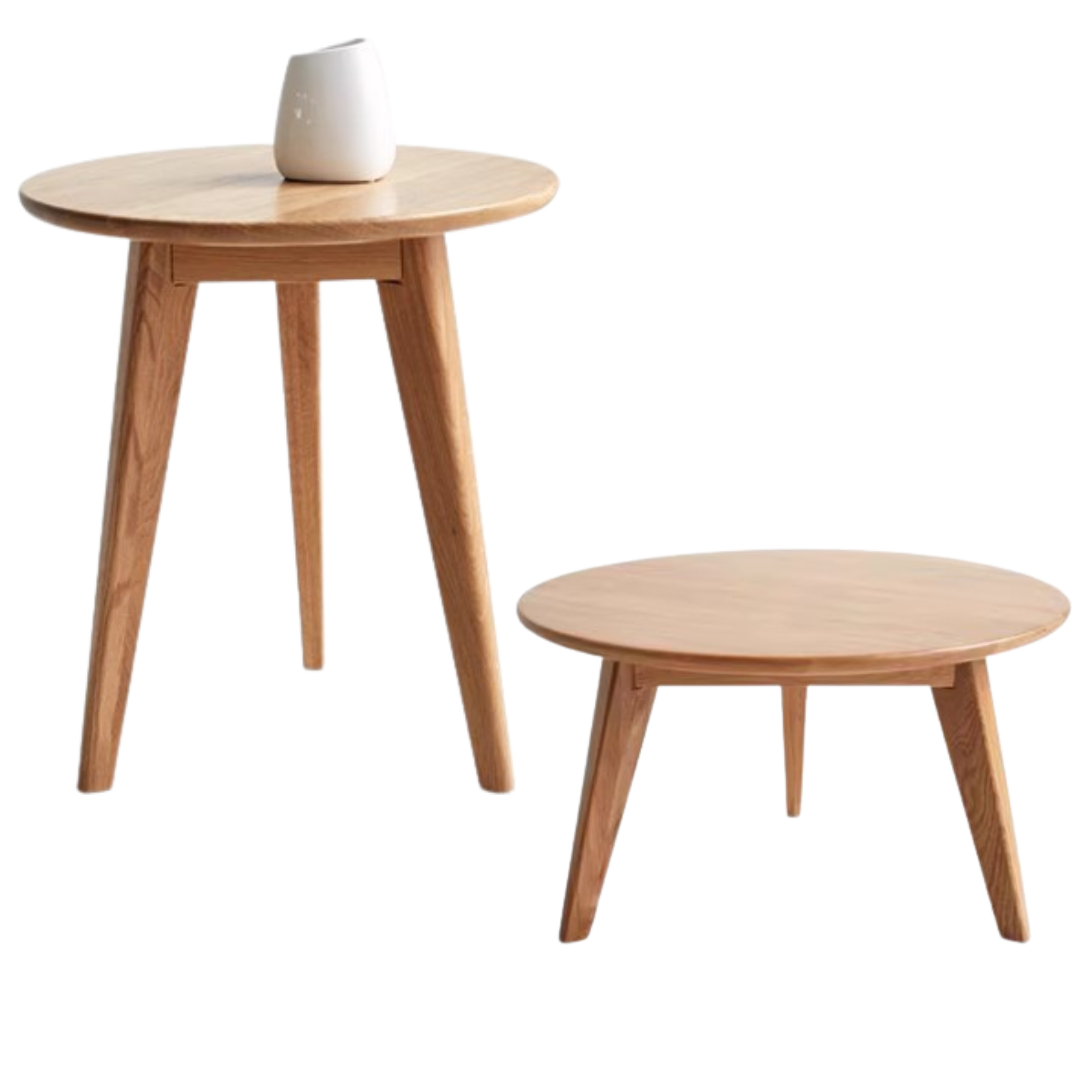 Oak, Solid Rubberwood Side Table