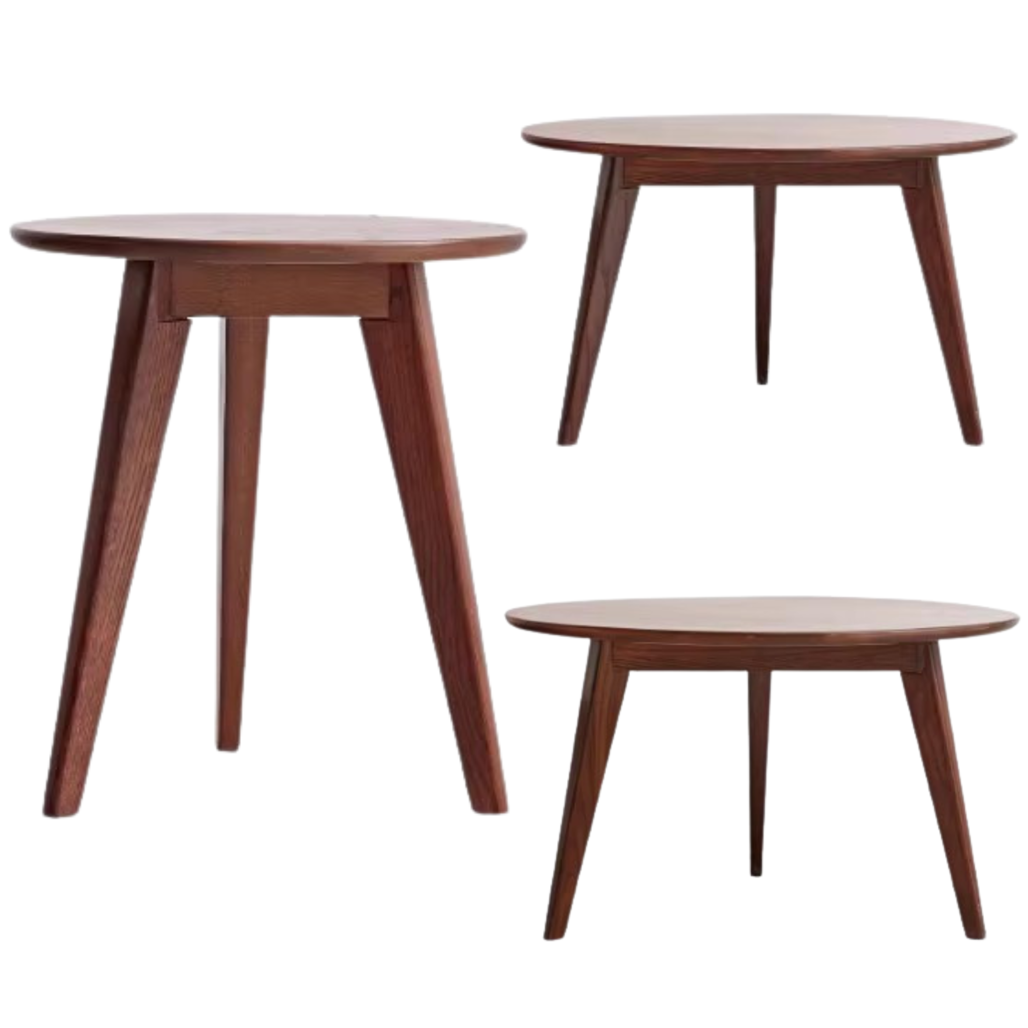 Oak Solid wood Side high round table