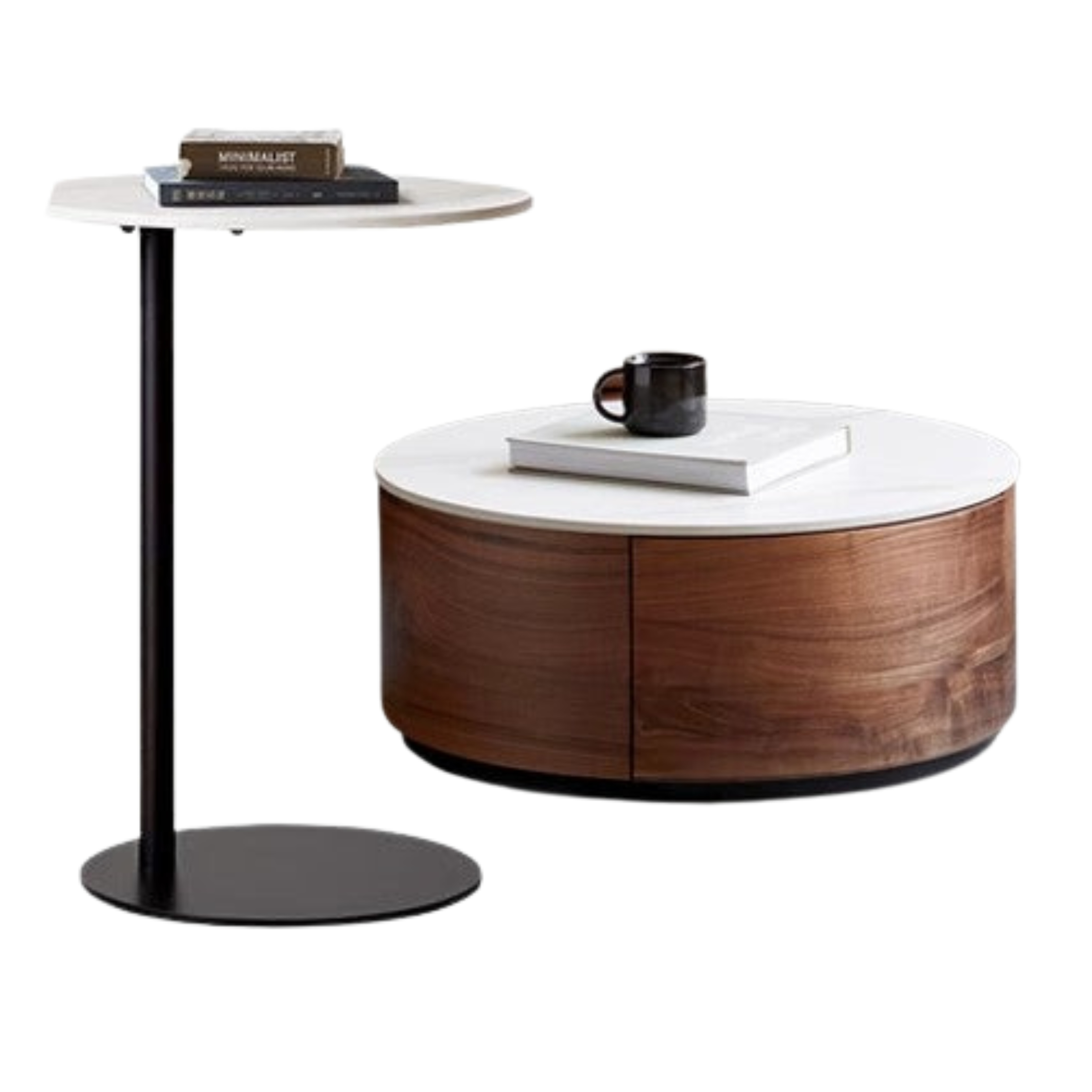 Black Walnut Slate Top Coffee Table