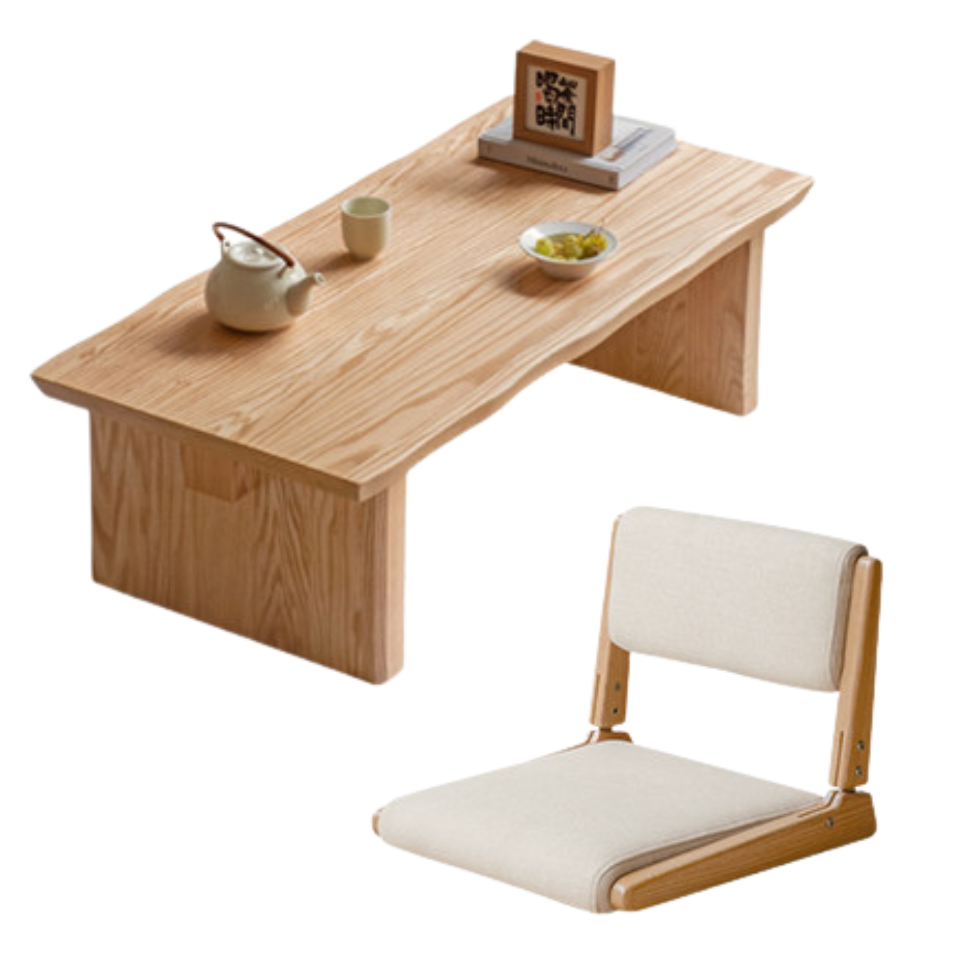 Birch, Oak Solid Wood Live Edge tea Table