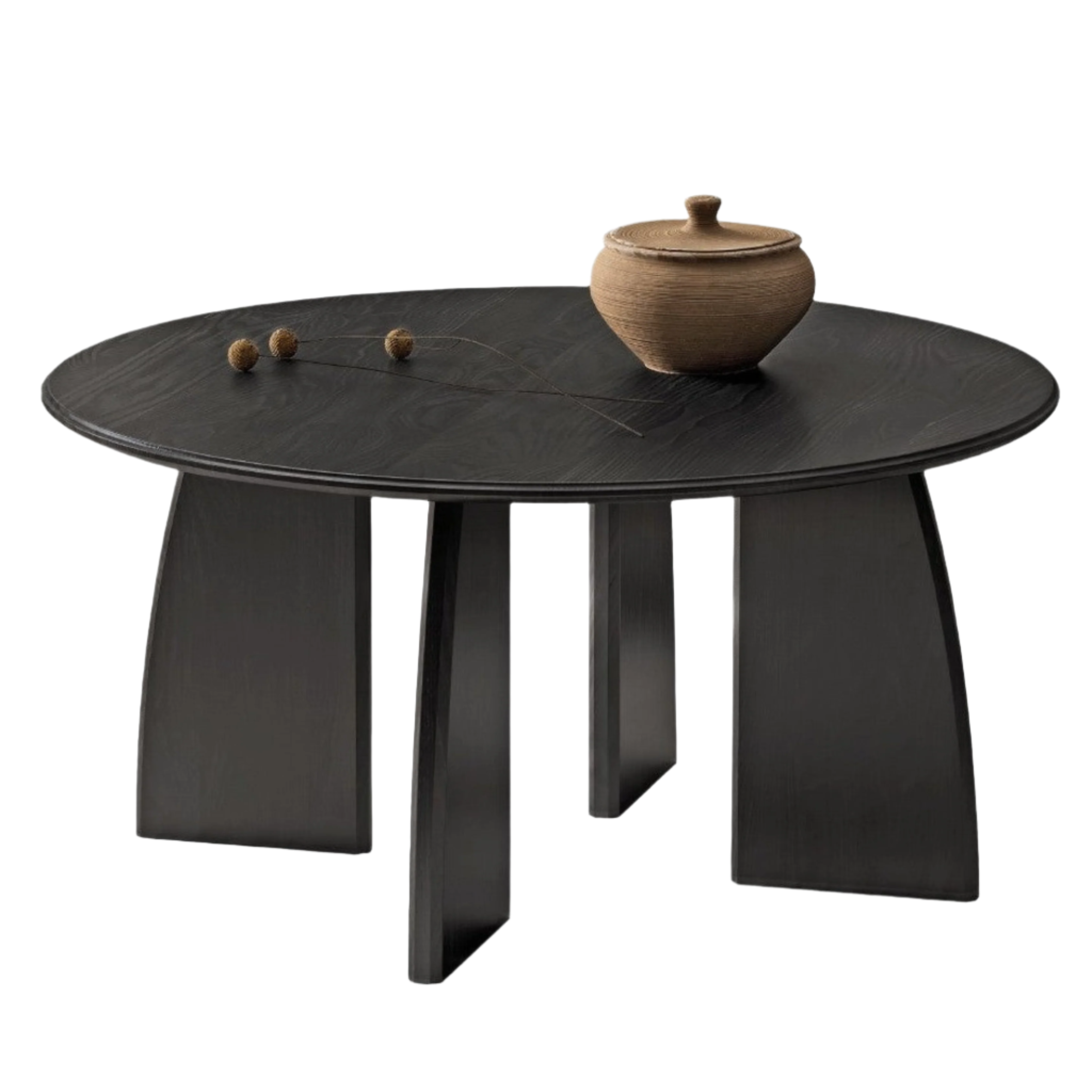 Oak Solid Wood Coffee Table Smoky