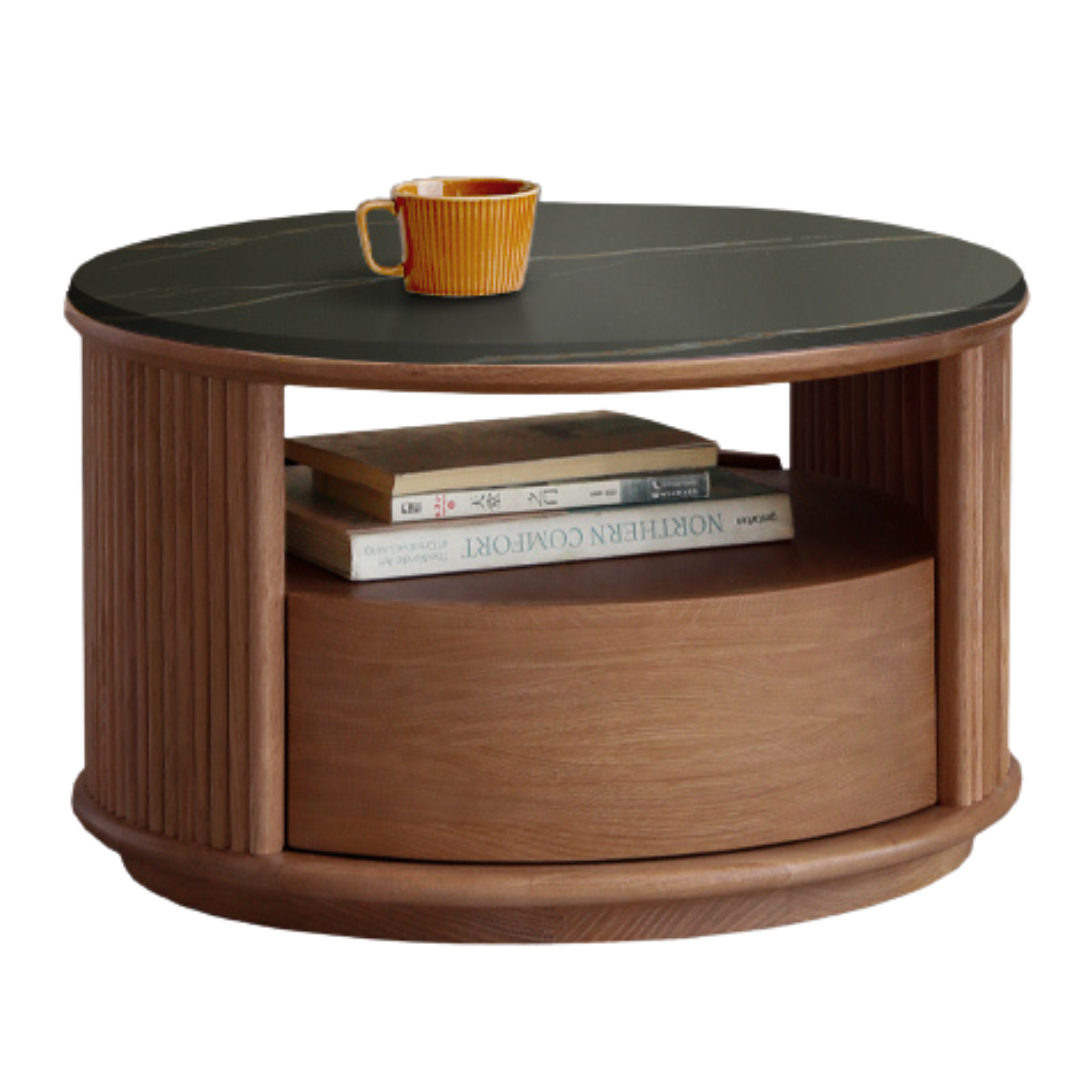 Oak, Ash Solid Wood Rock Plate Coffee Table
