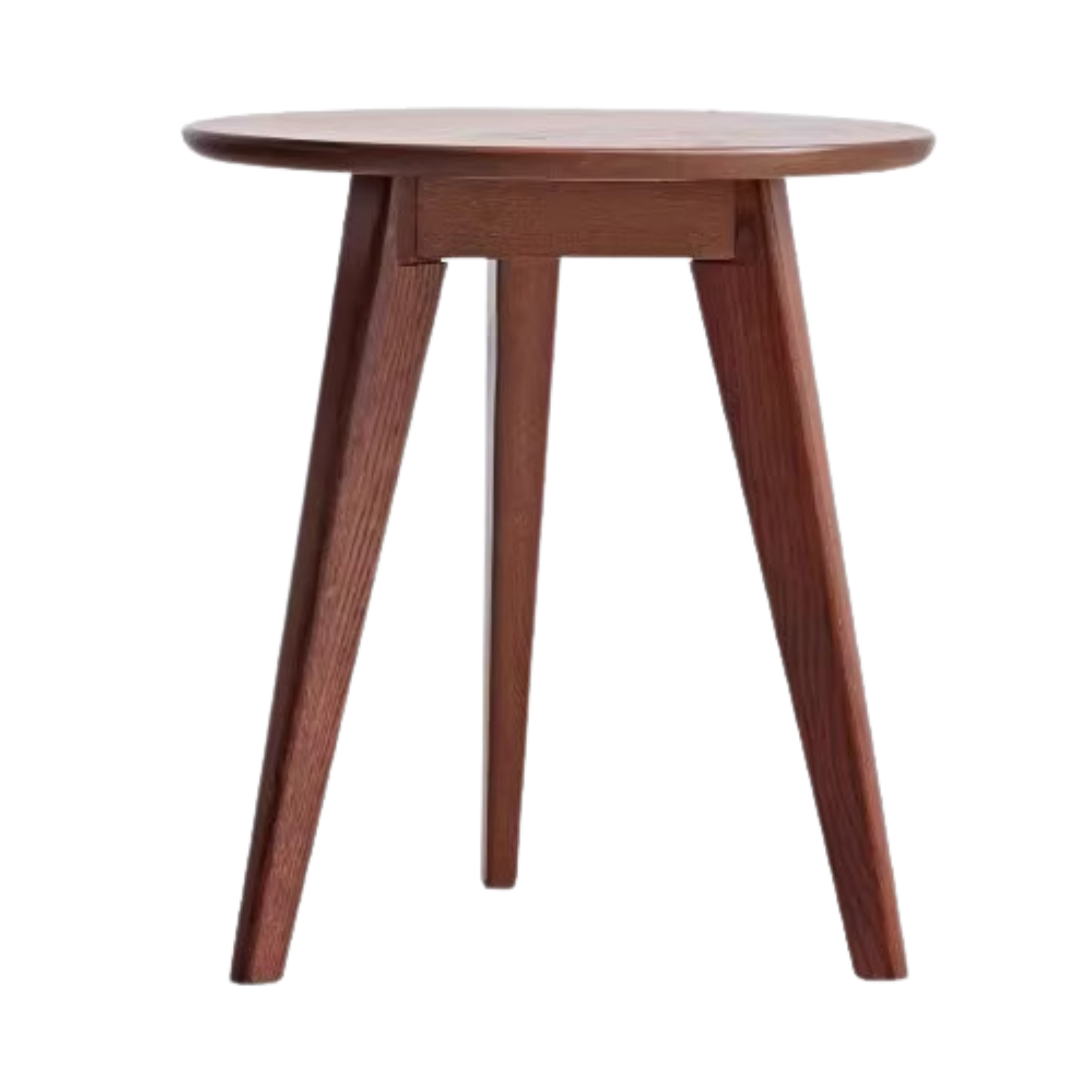 Oak, Solid Rubberwood Round Coffee Table, Walnut color
