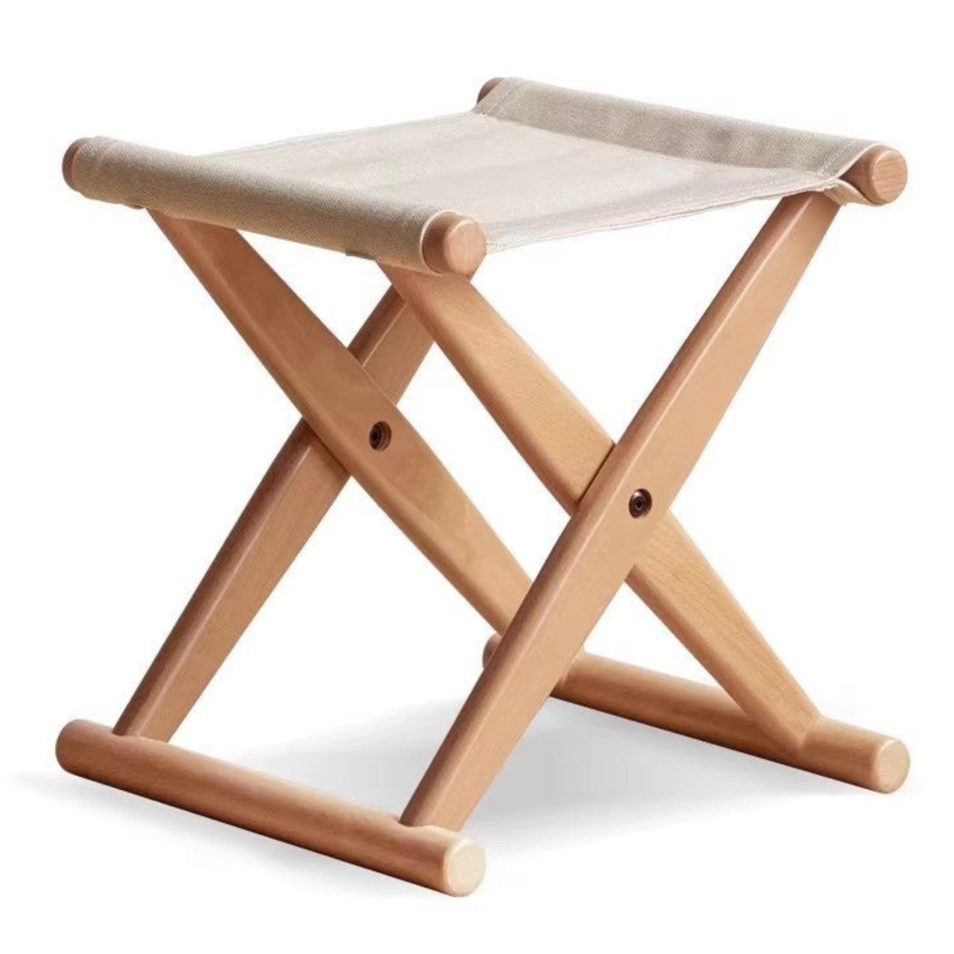 Beech solid wood outdoor portable folding stool