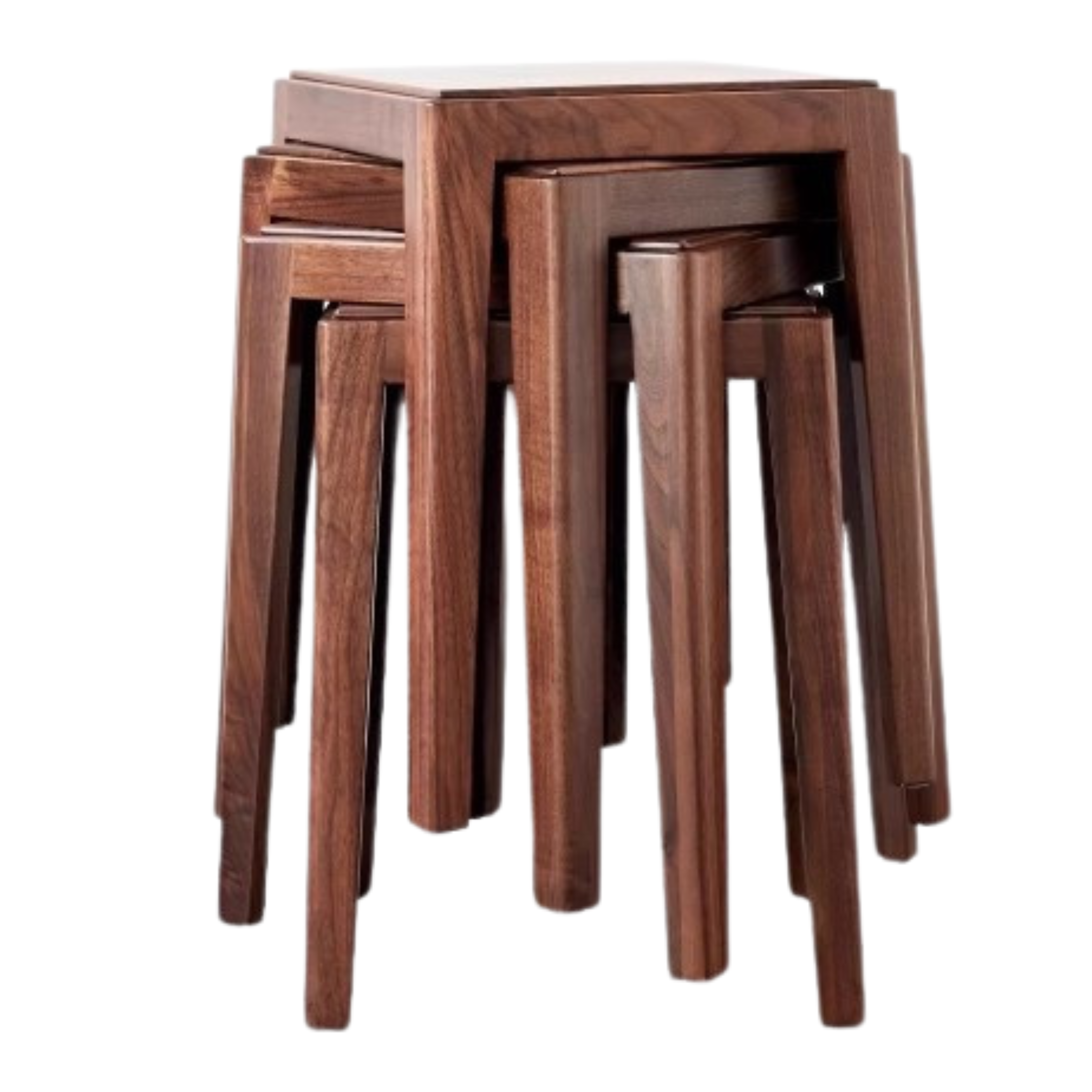 Black Walnut, Oak Solid Wood Foldable Modern Stool