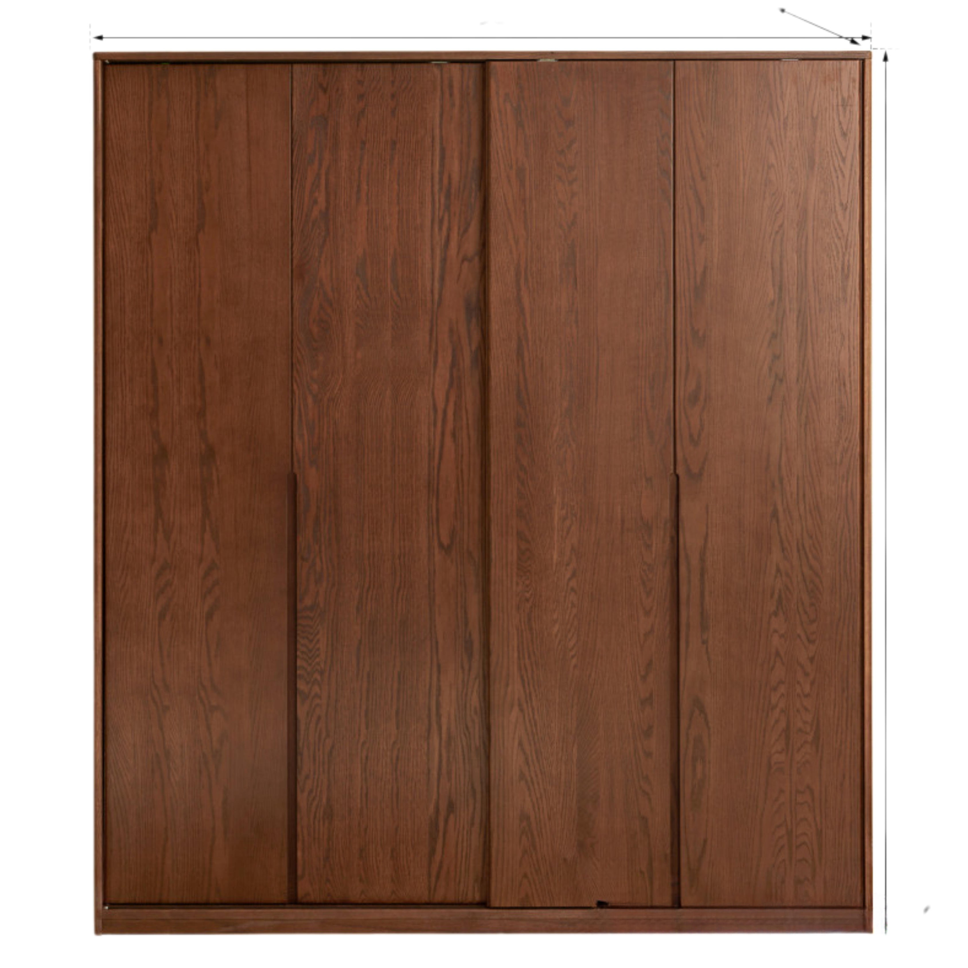 Oak Solid Wood Sliding Door Wardrobe.
