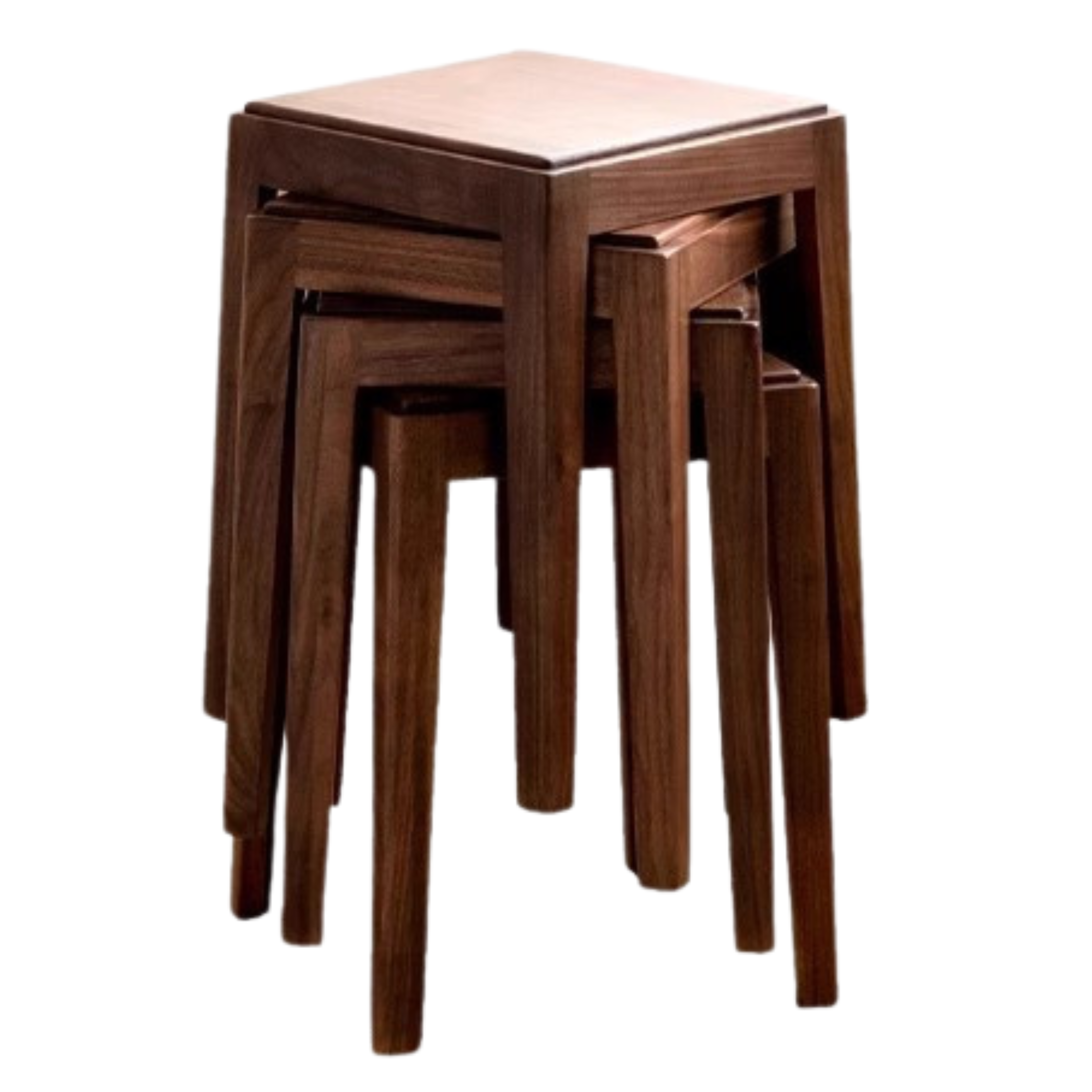 Black Walnut, Oak Solid Wood Foldable Modern Stool