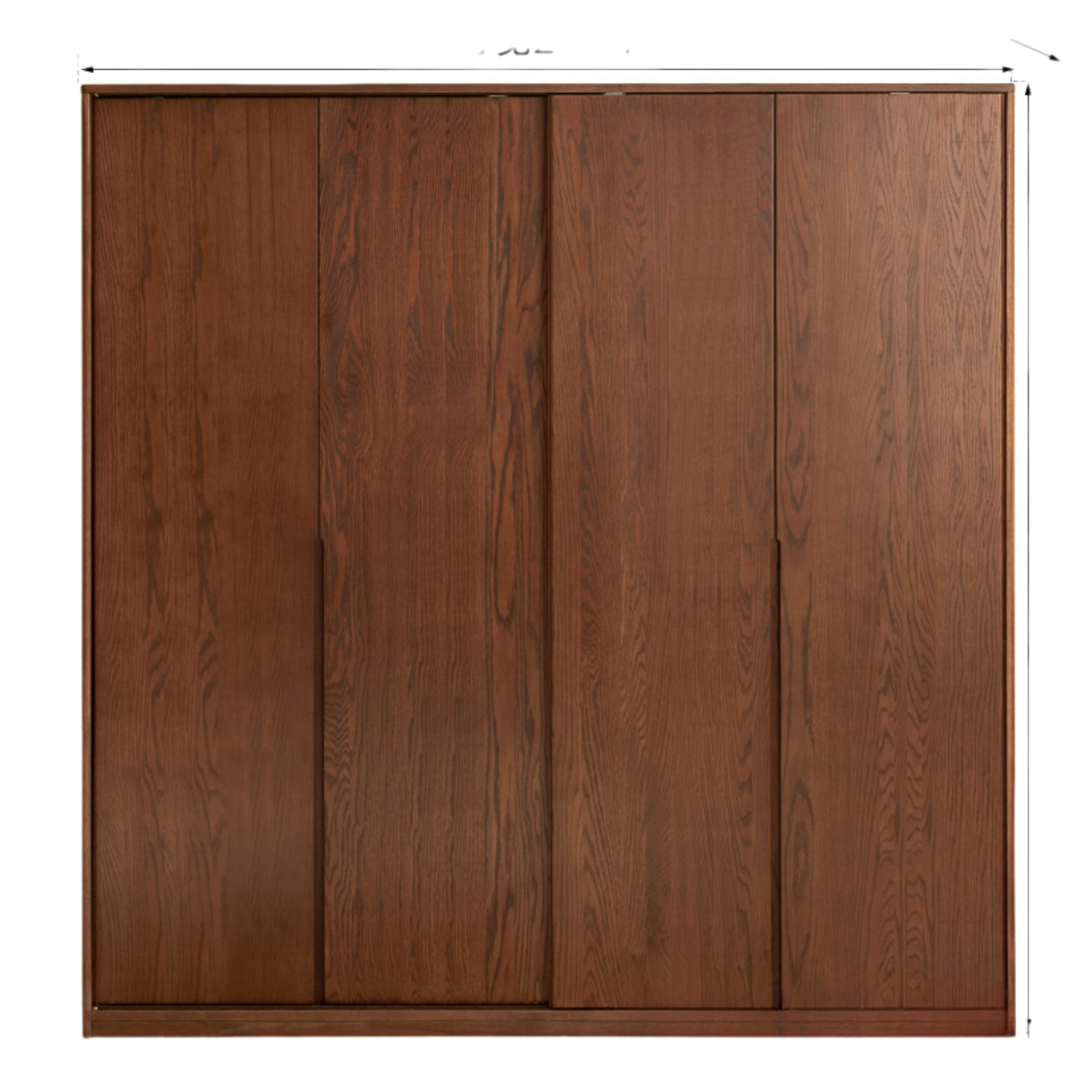 Oak Solid Wood Sliding Door Wardrobe.