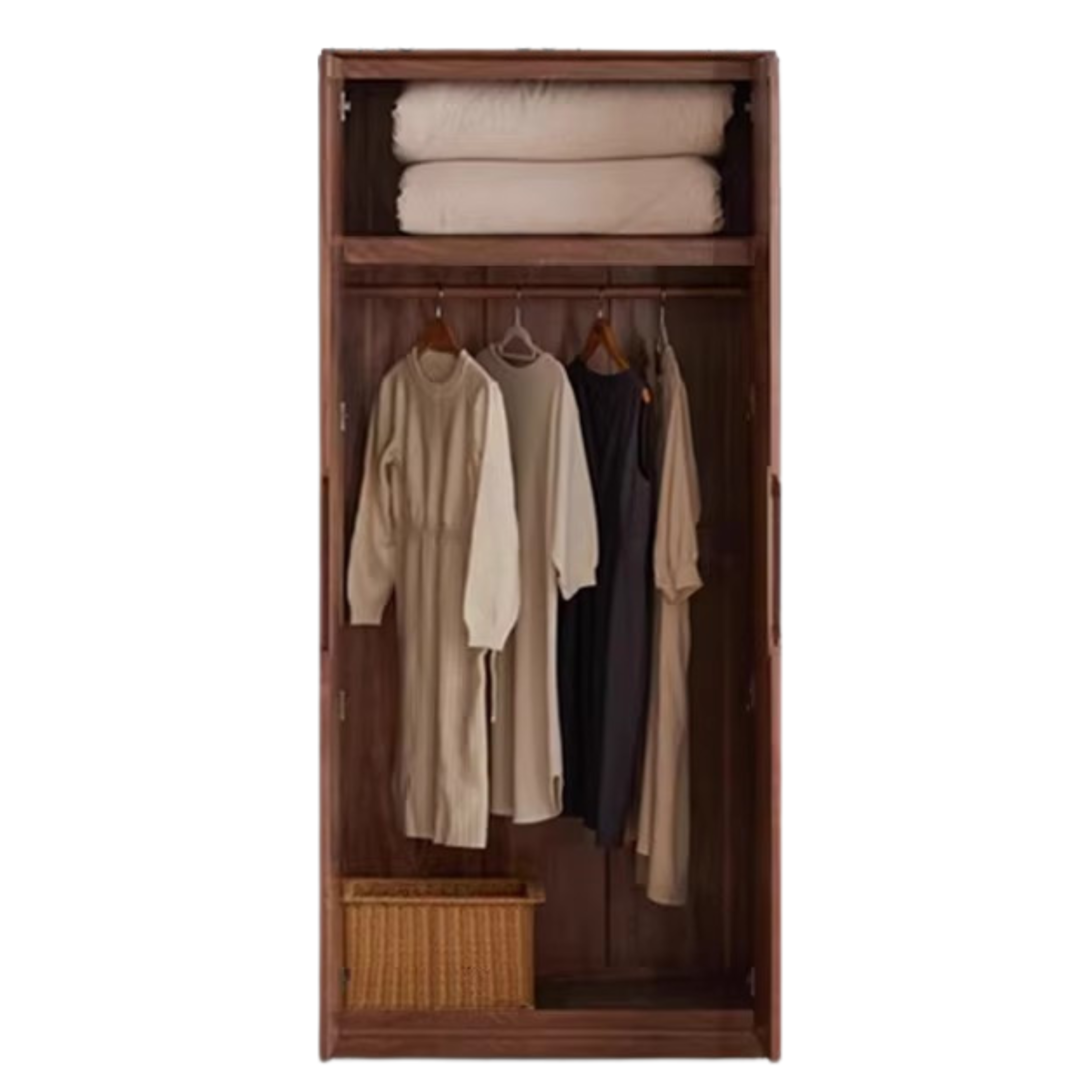 Black Walnut Solid Wood Large Wardrobe.