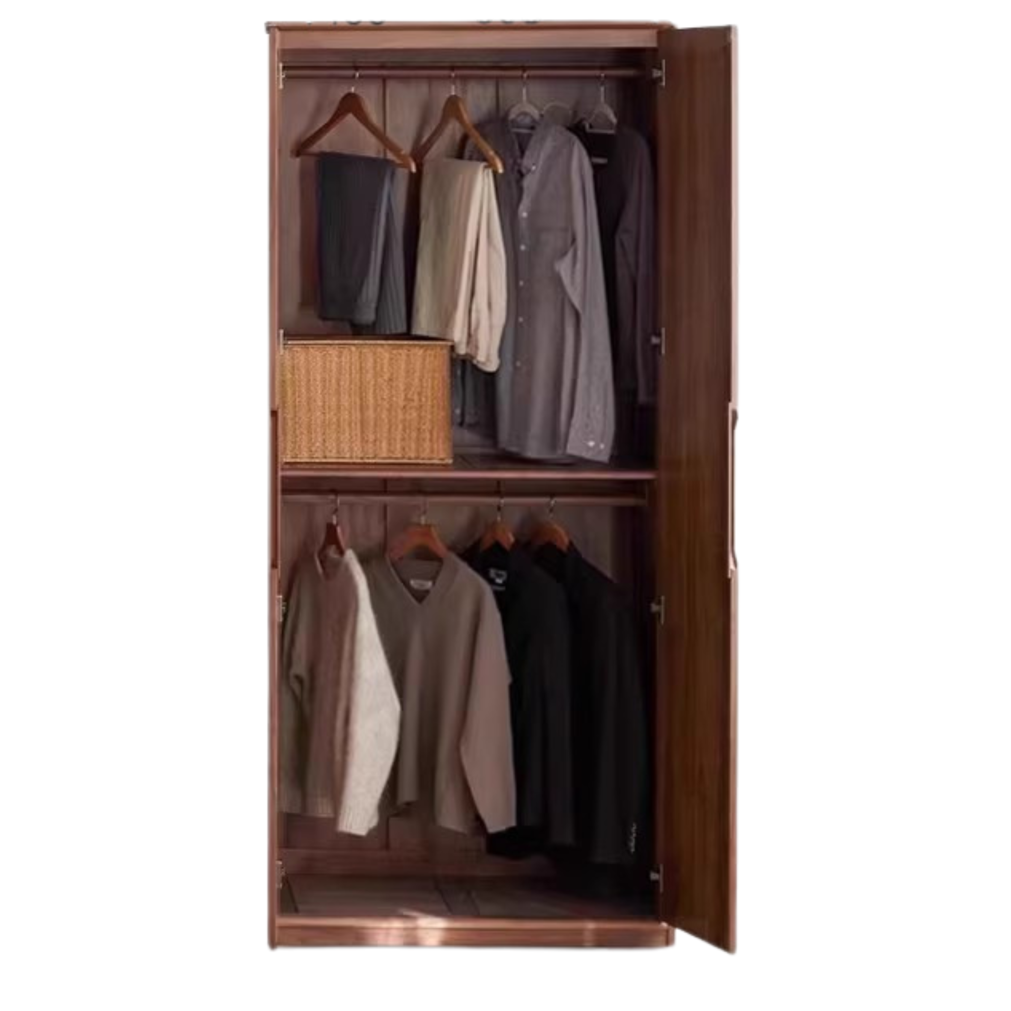 Black Walnut Solid Wood Large Wardrobe.