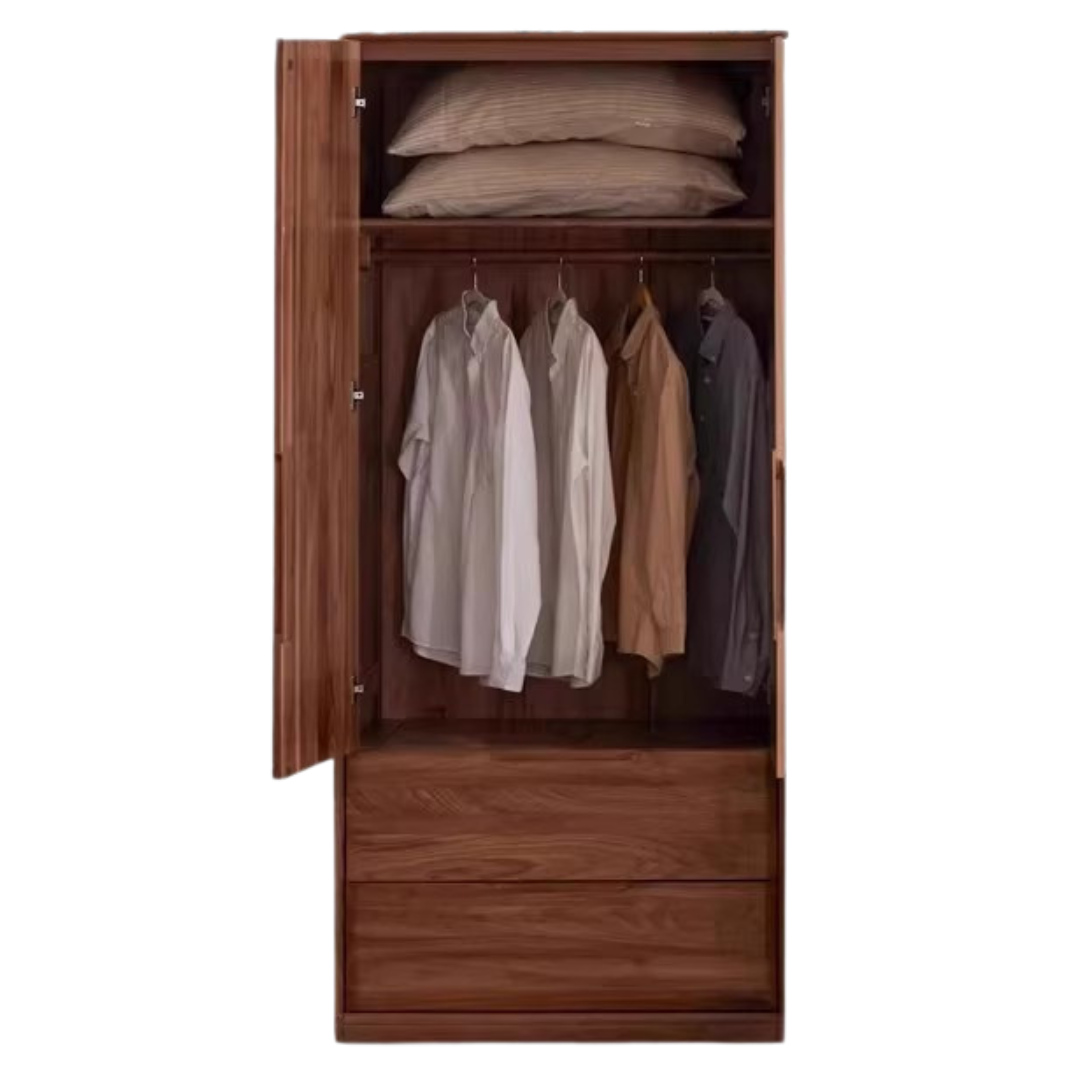Black Walnut Solid Wood Large Wardrobe.