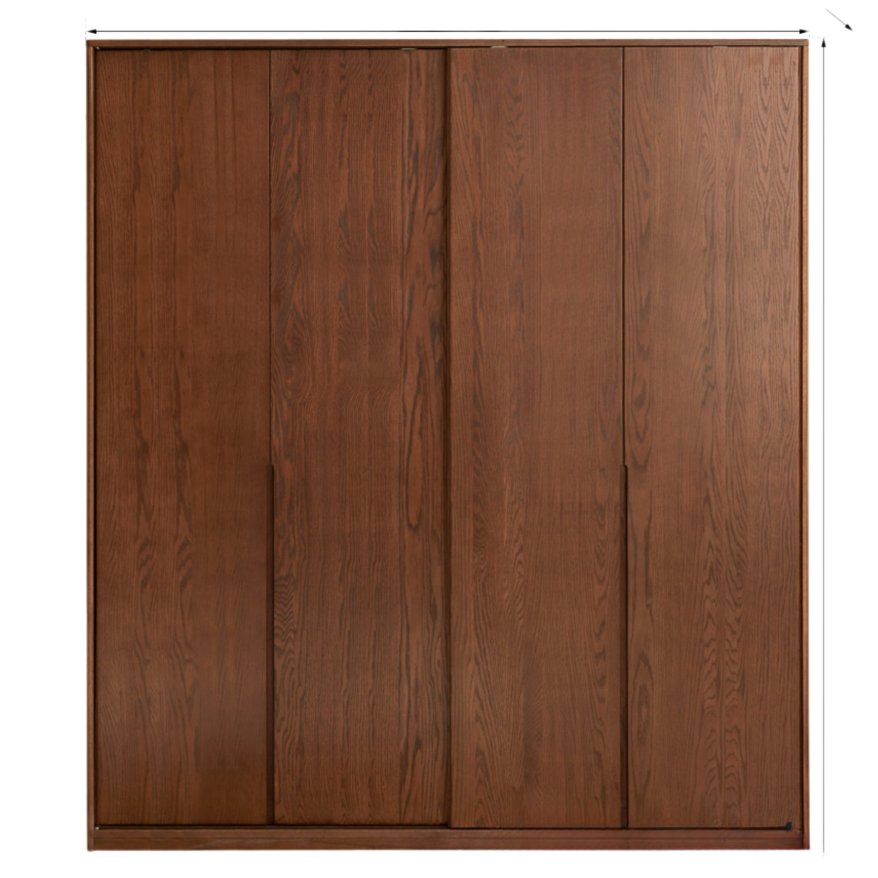 Oak Solid Wood Sliding Door Wardrobe.