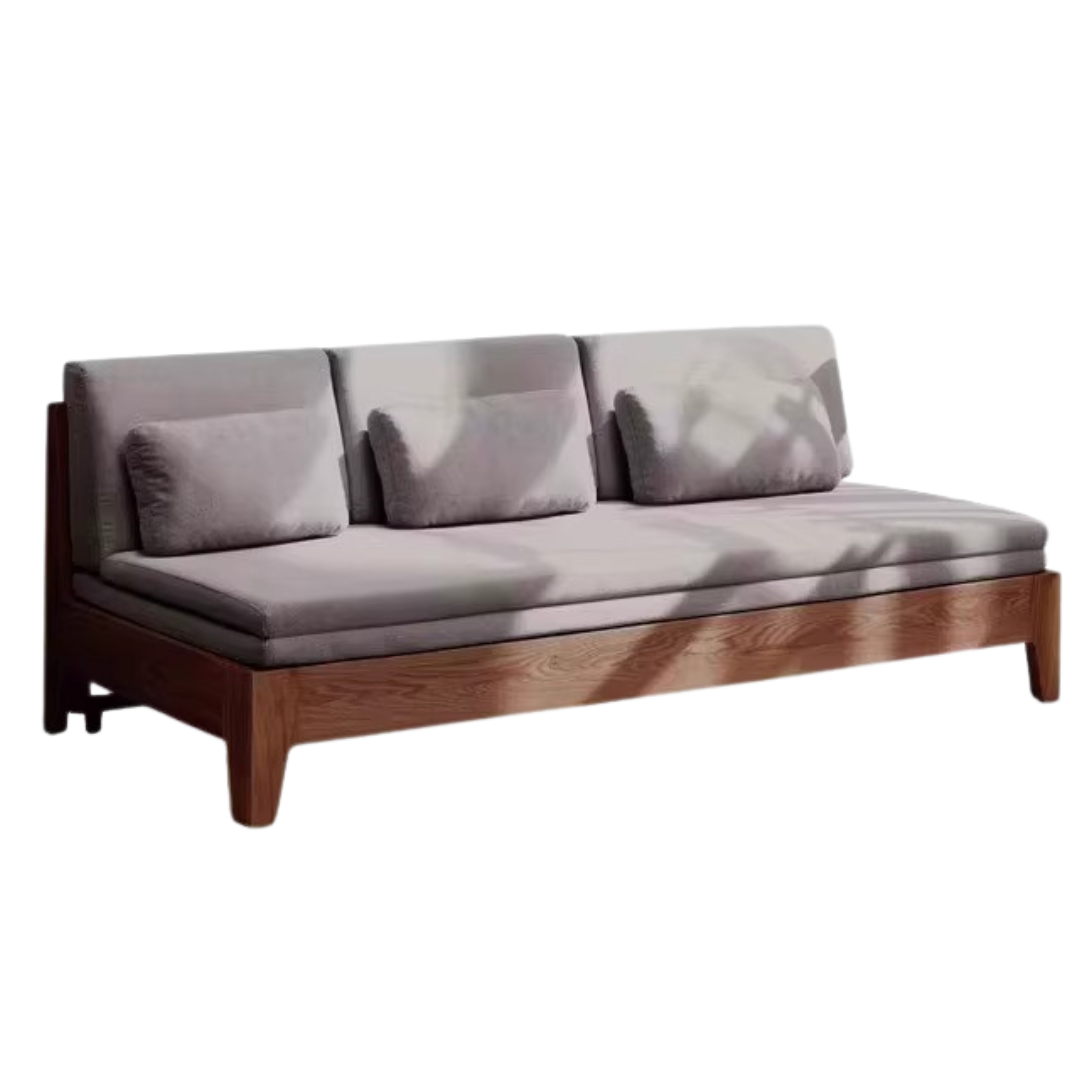 Oak Solid Wood Sofa Bed Dual-purpose Foldable Telescopic Bed