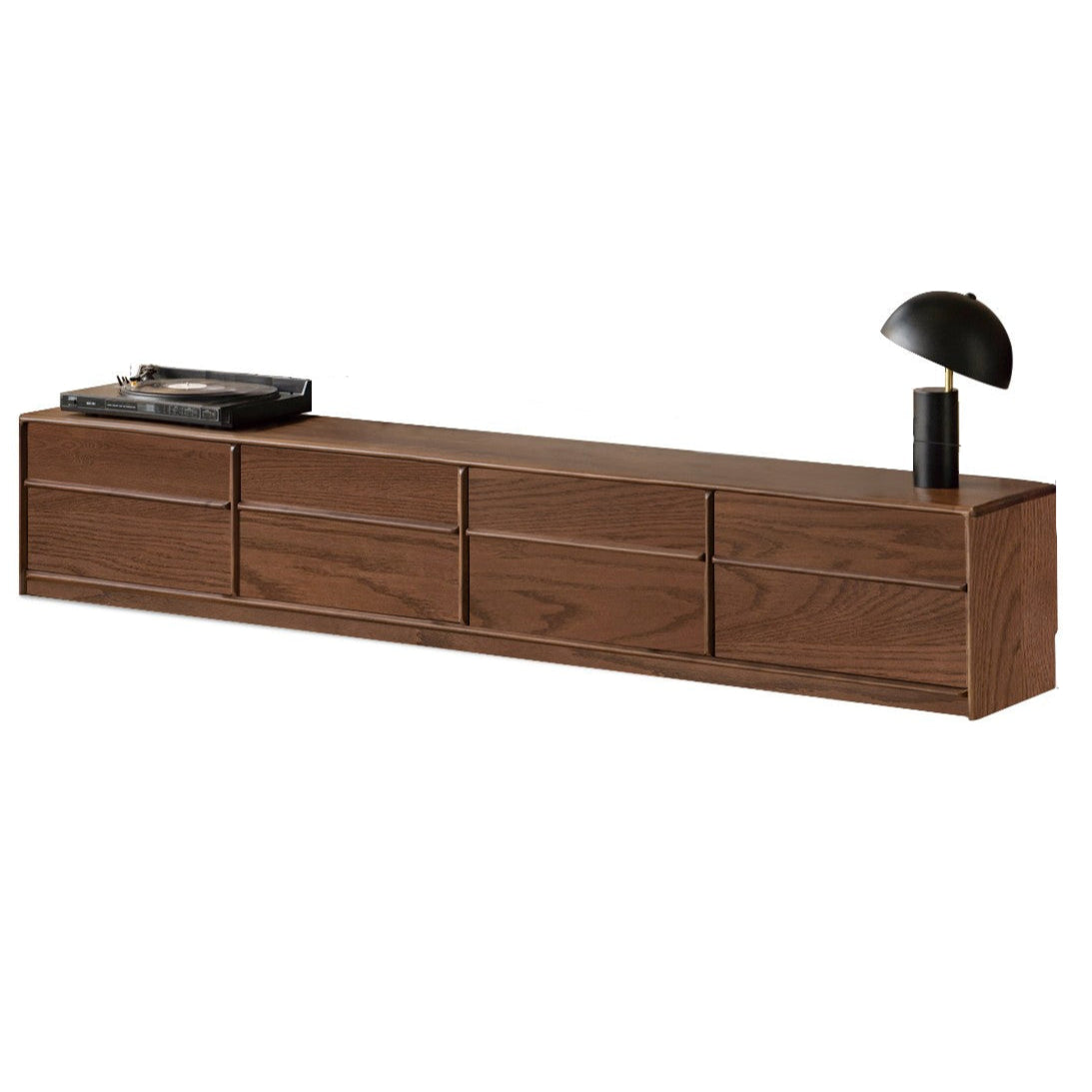 Black Walnut, Sandalwood, Ash, Oak Solid Wood Italian Light Luxury Floor TV Cabinet.