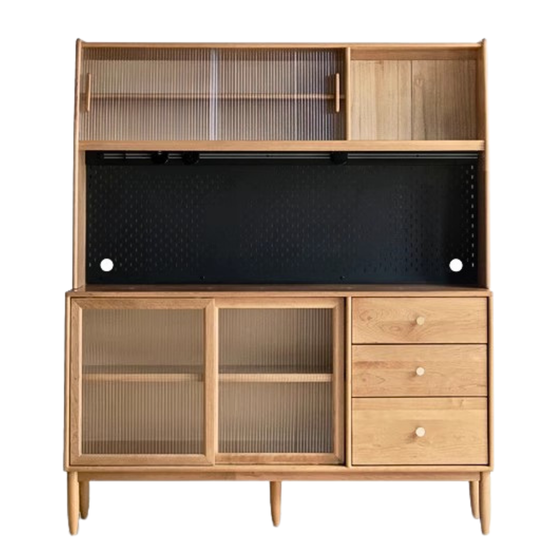 Cherry Solid Wood Sideboard High Cabinet Multi-Functional Buffet