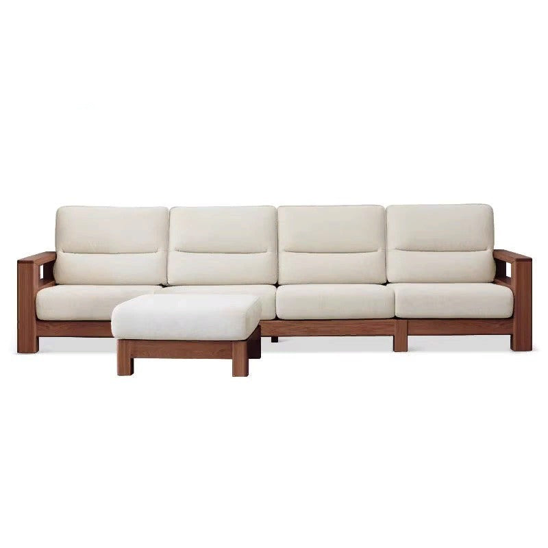 Ash Solid Wood Corner Sofa.