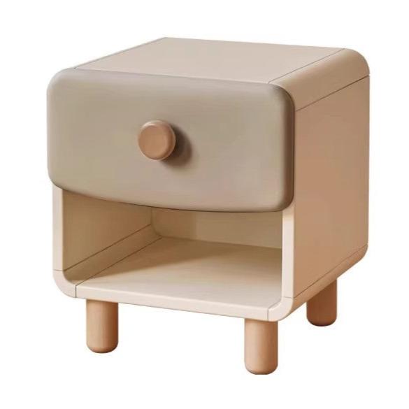 Rubberwood Solid Wood Children's Modern Nightstand