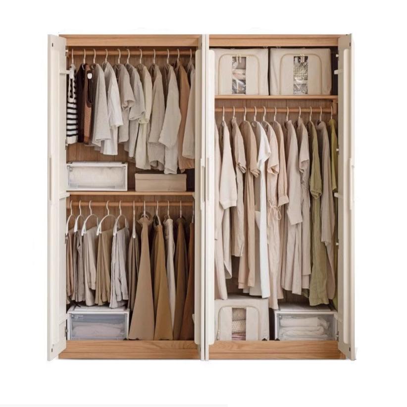 Oak Solid Wood Wardrobe Floor Combination Cabinet.