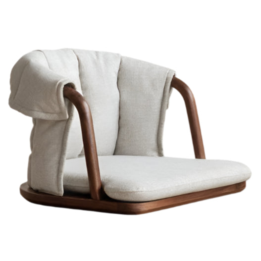 Black Walnut, Ash Solid Wood Tatami Soft Backrest Meditation Chair