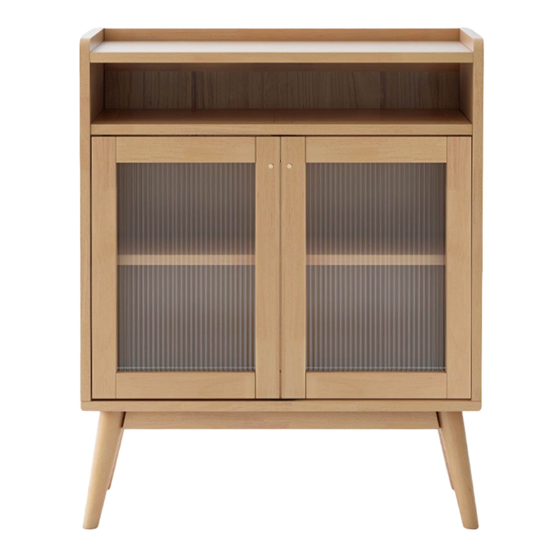 Oak Solid Wood, Solid RubberWood Sideboard Sliding Doors