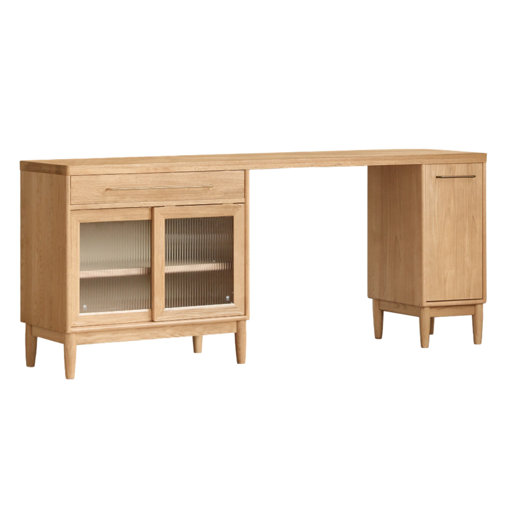 Solid RubberWood, Oak Solid Wood Large Capacity Dining Sideboard