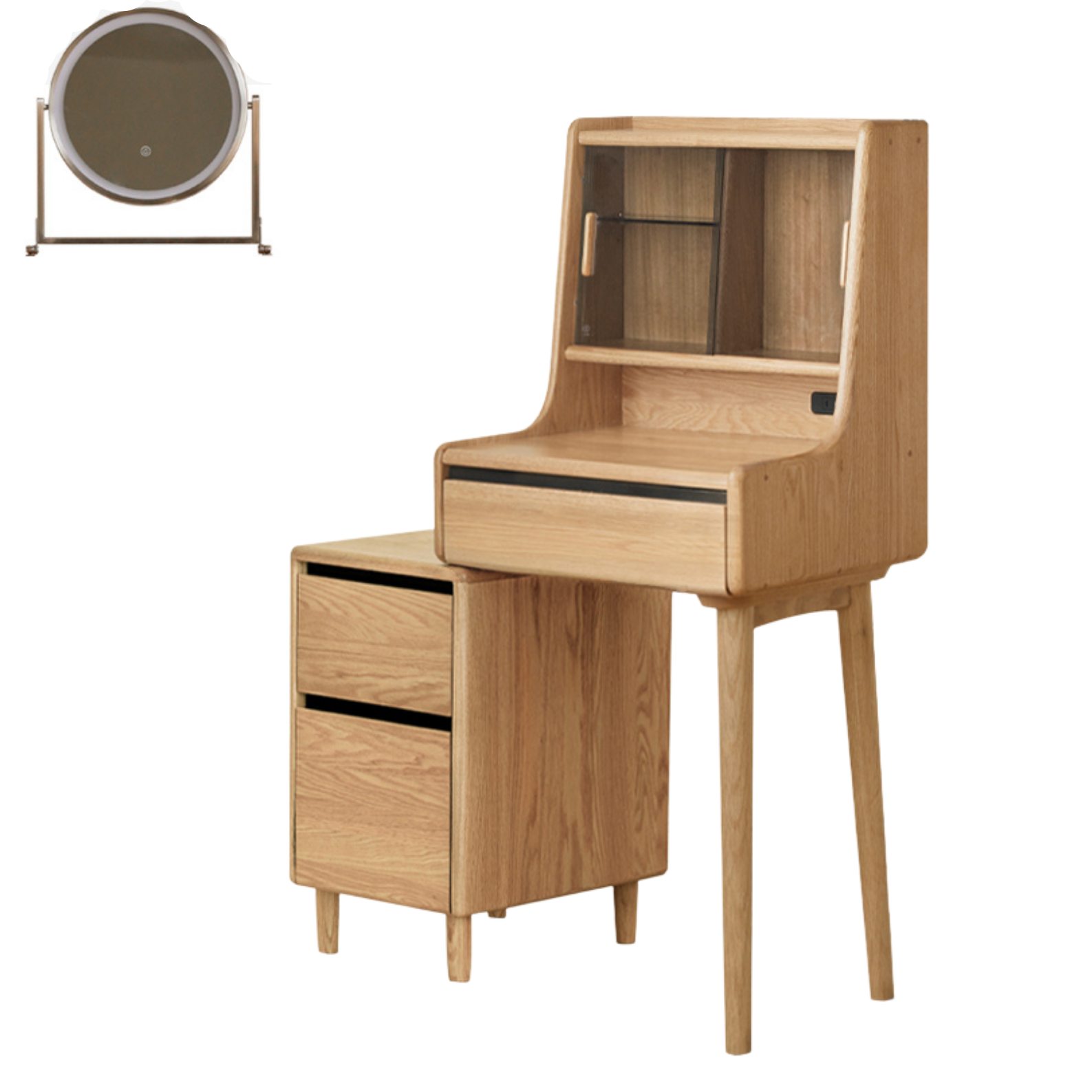 Ash Solid Wood telescopic Vanity Desk