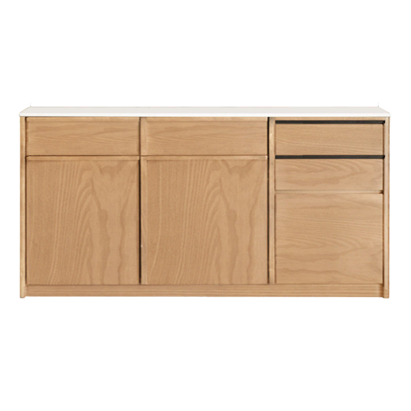 Black Walnut, Sandalwood, Ash Solid Wood Dining Cabinet Antique Style Rock Board