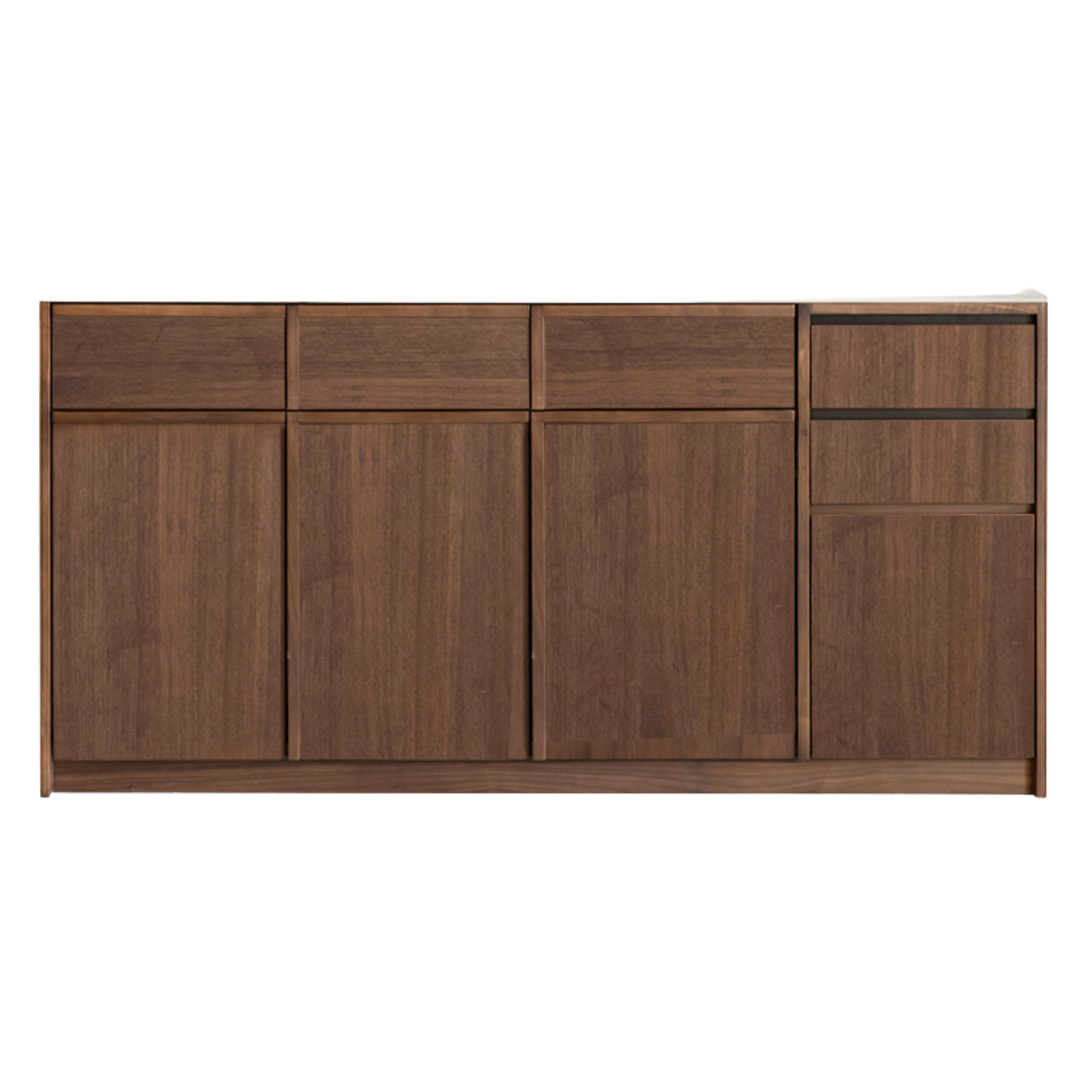Black Walnut, Sandalwood Solid Wood Dining Cabinet Antique Style Rock Board