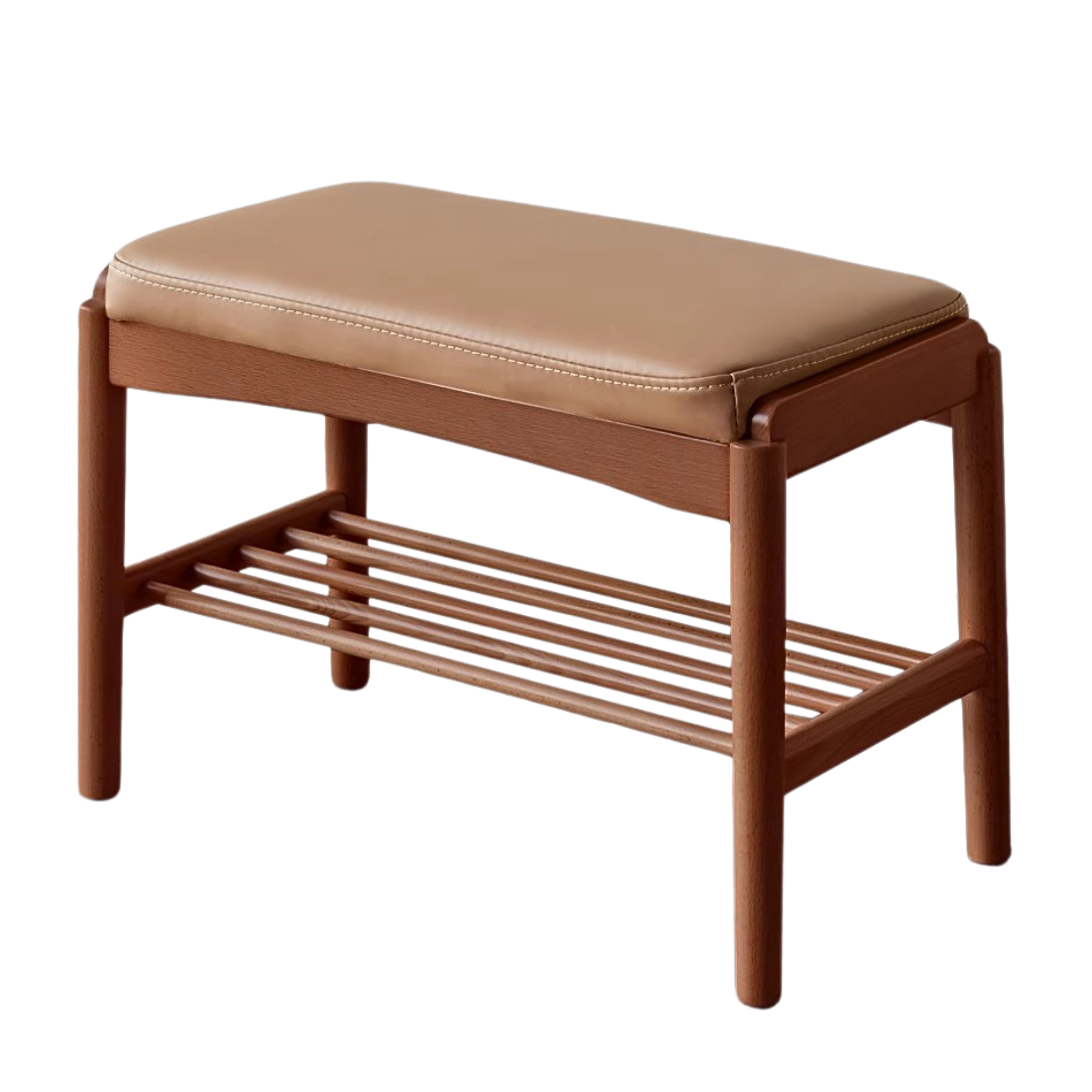 Back Walnut, Oak, Beech, Cherry Solid Wood Shoe Storage Bench