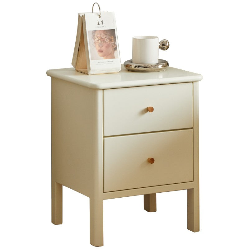 Beech Solid Wood White Luxury Night Stand